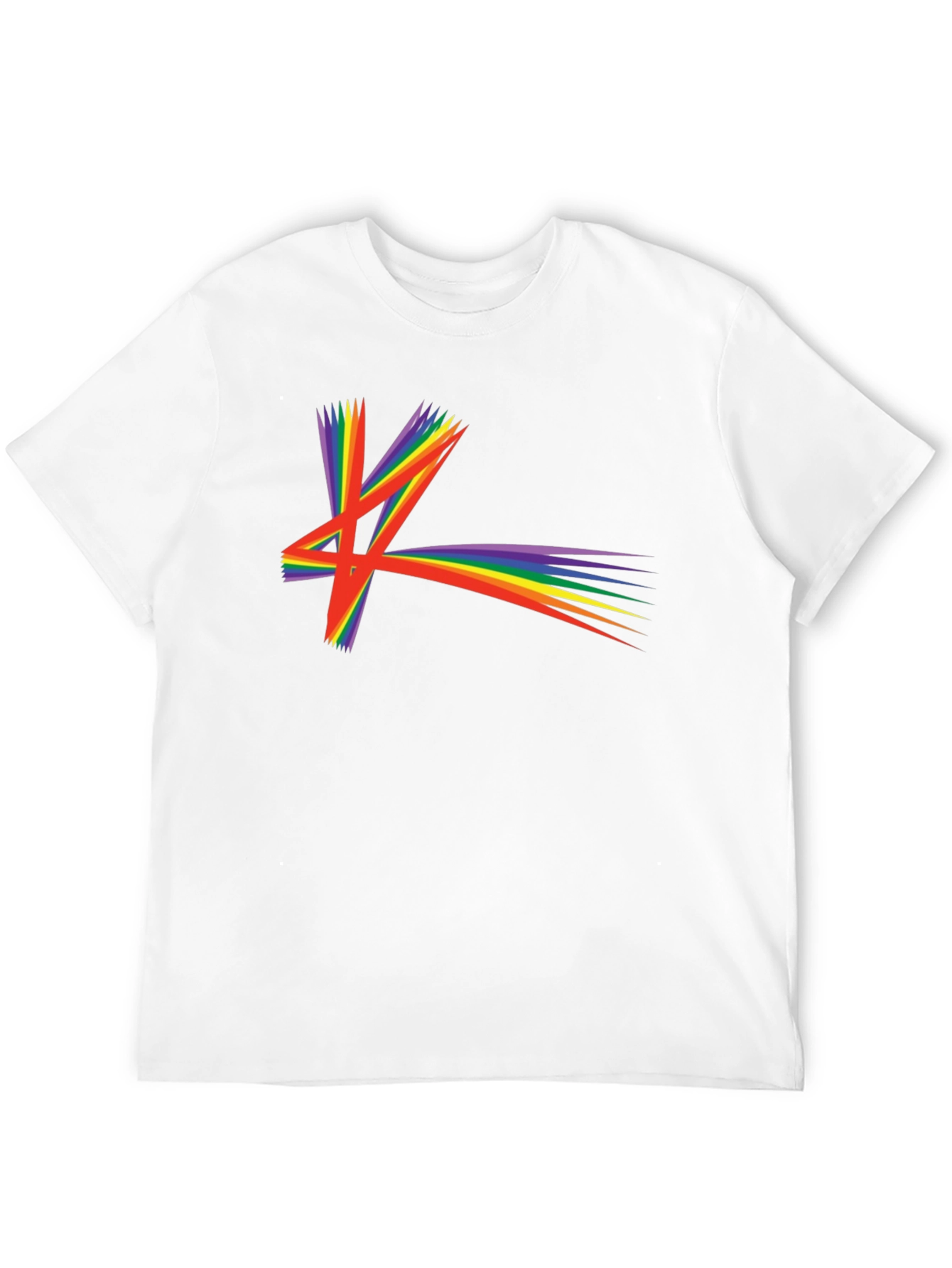 Black Rainbow Starburst Graphic T-Shirt view 12