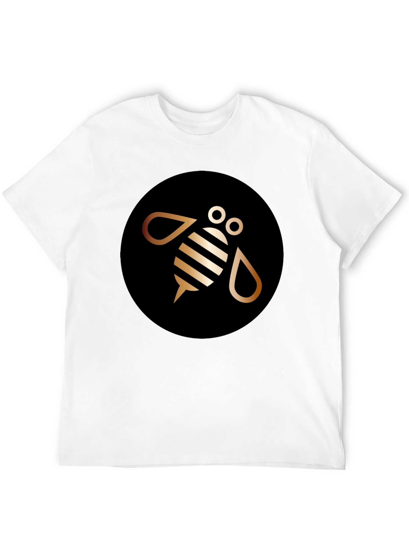 Black Modern Bee Graphic Tee - Black Cotton Blend view 12