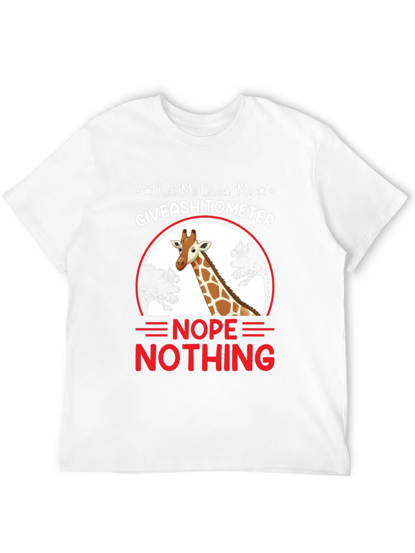 Black Funny Giraffe Graphic Tee - "Giveashitometer" view 12