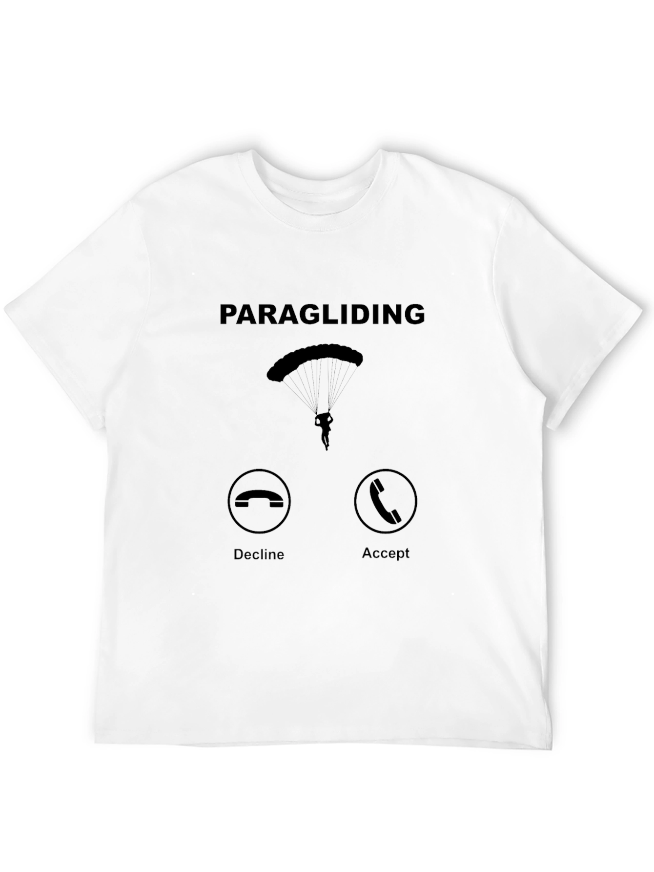 Black Paragliding Accept the Call Black T-Shirt view 12