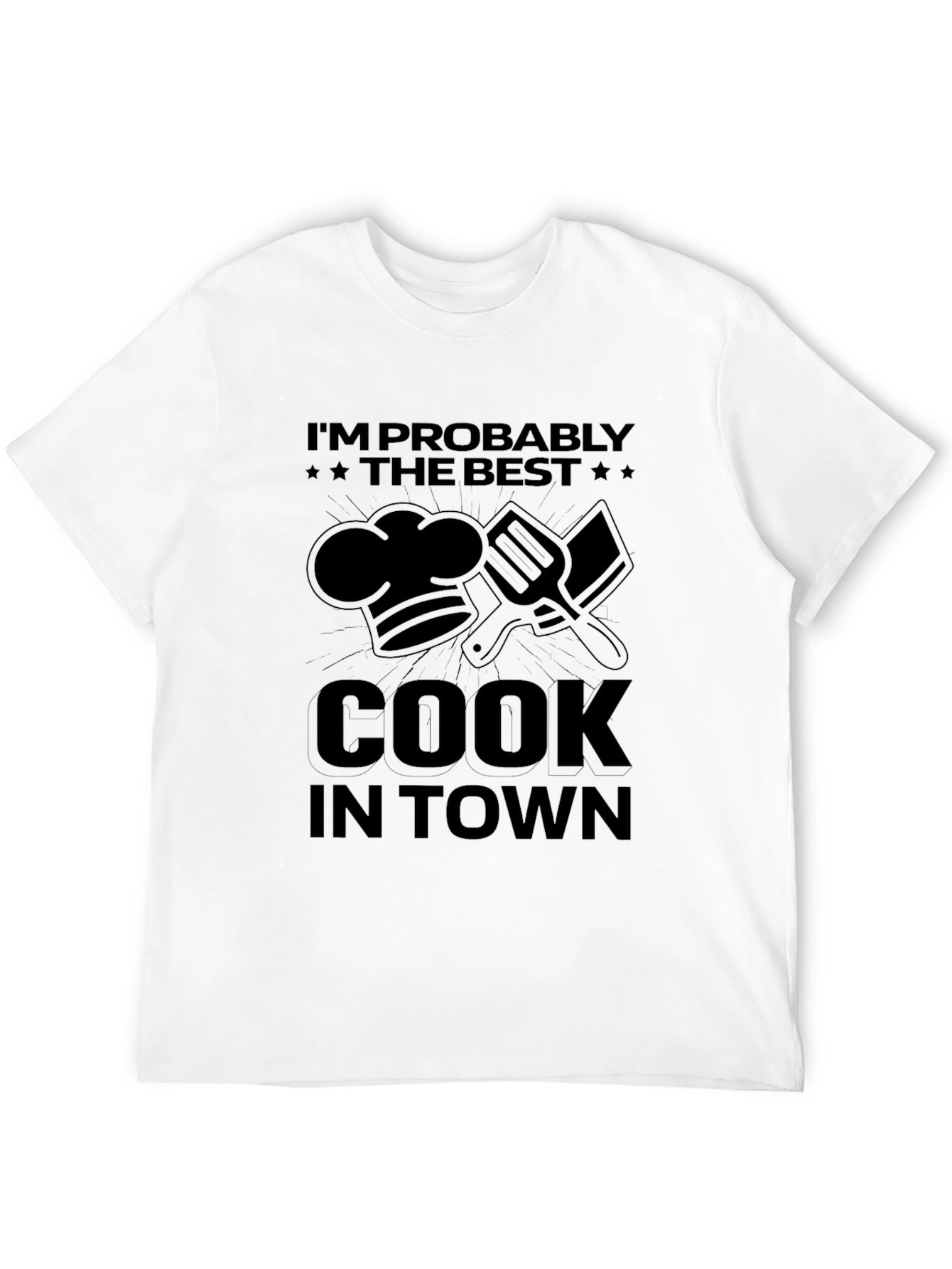Black Best Cook in Town T-Shirt Funny Chef Shirt view 12