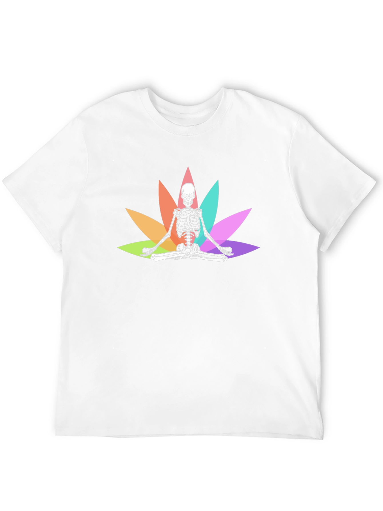 Black Meditating Skeleton Graphic Tee view 12