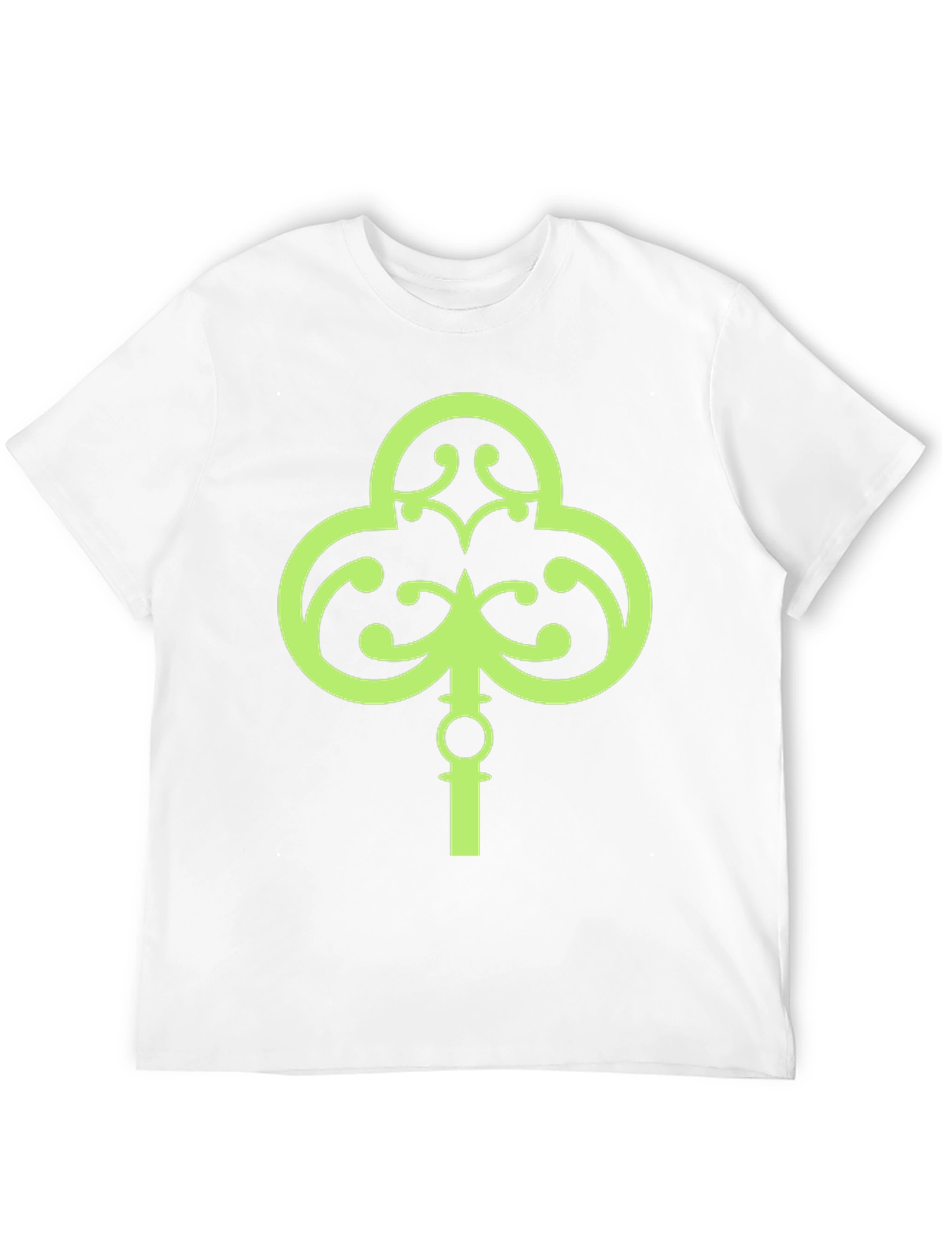 Black Lucky Green Shamrock Key T-Shirt view 12
