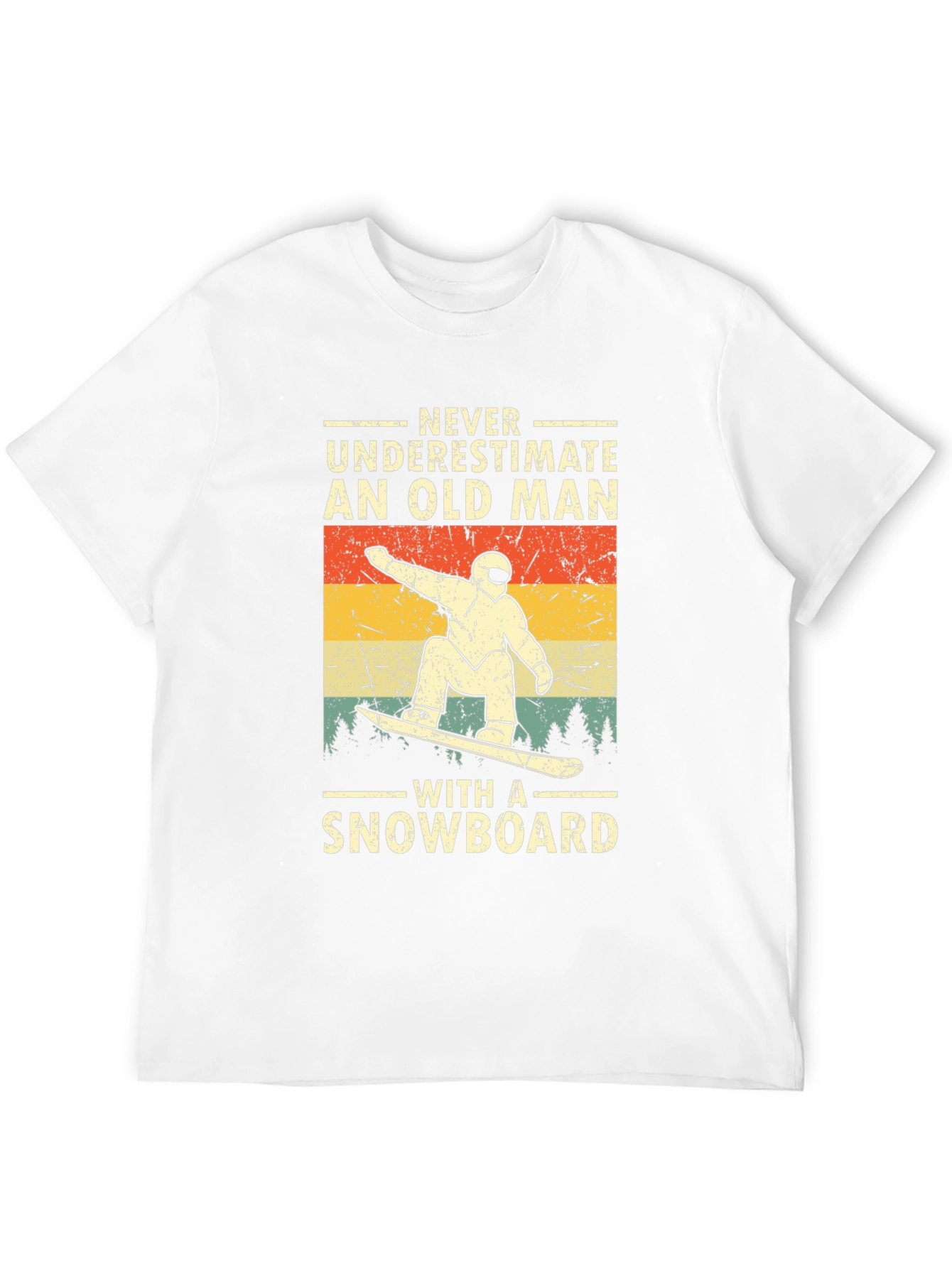 Black Old Man Snowboard T-Shirt view 12