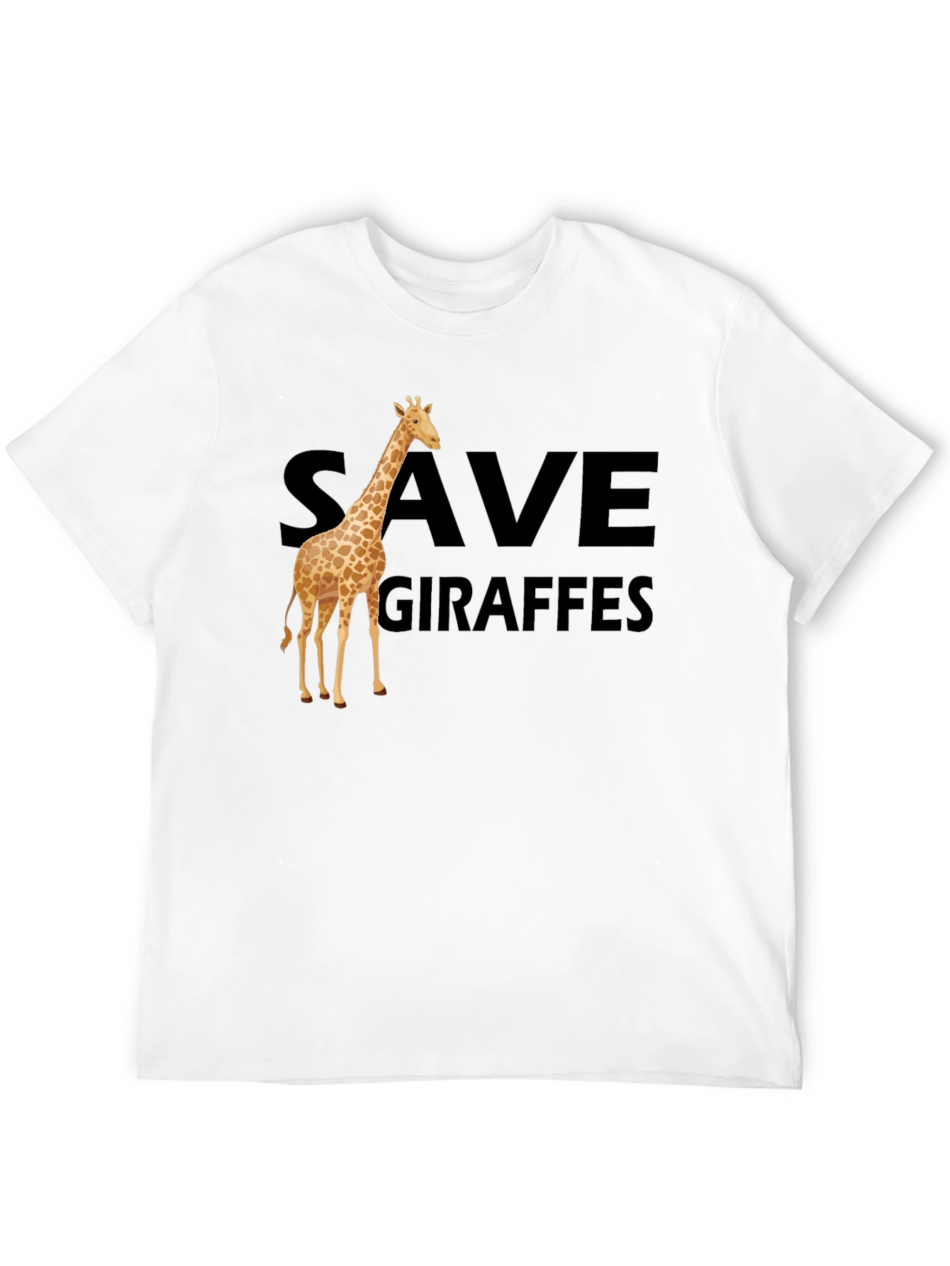 Black Save Giraffes T-Shirt - Animal Lover Tee view 12