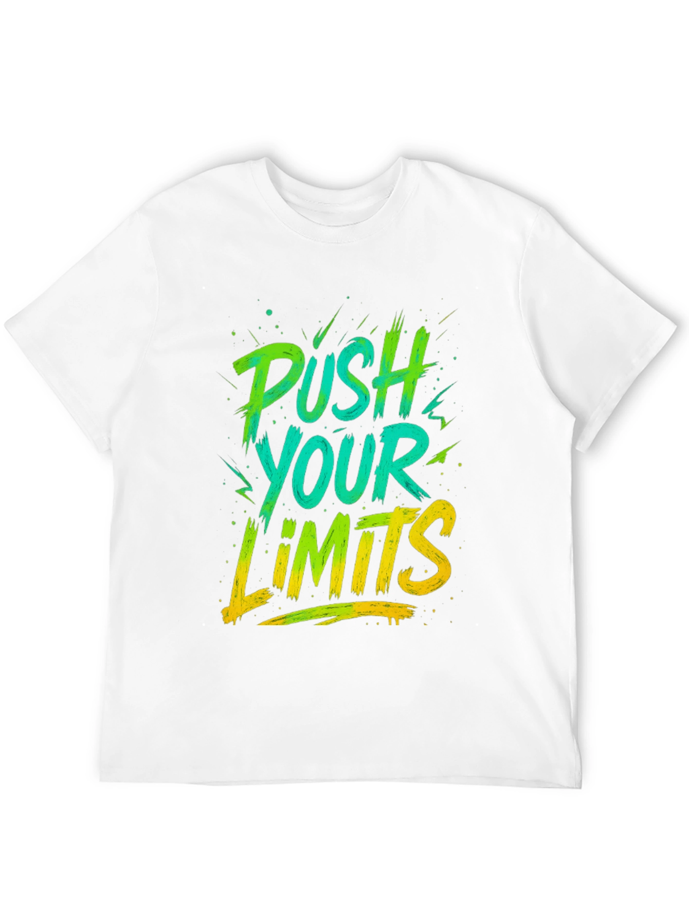 Black Push Your Limits Graphic Tee - Men's Black T-Shirt view 12