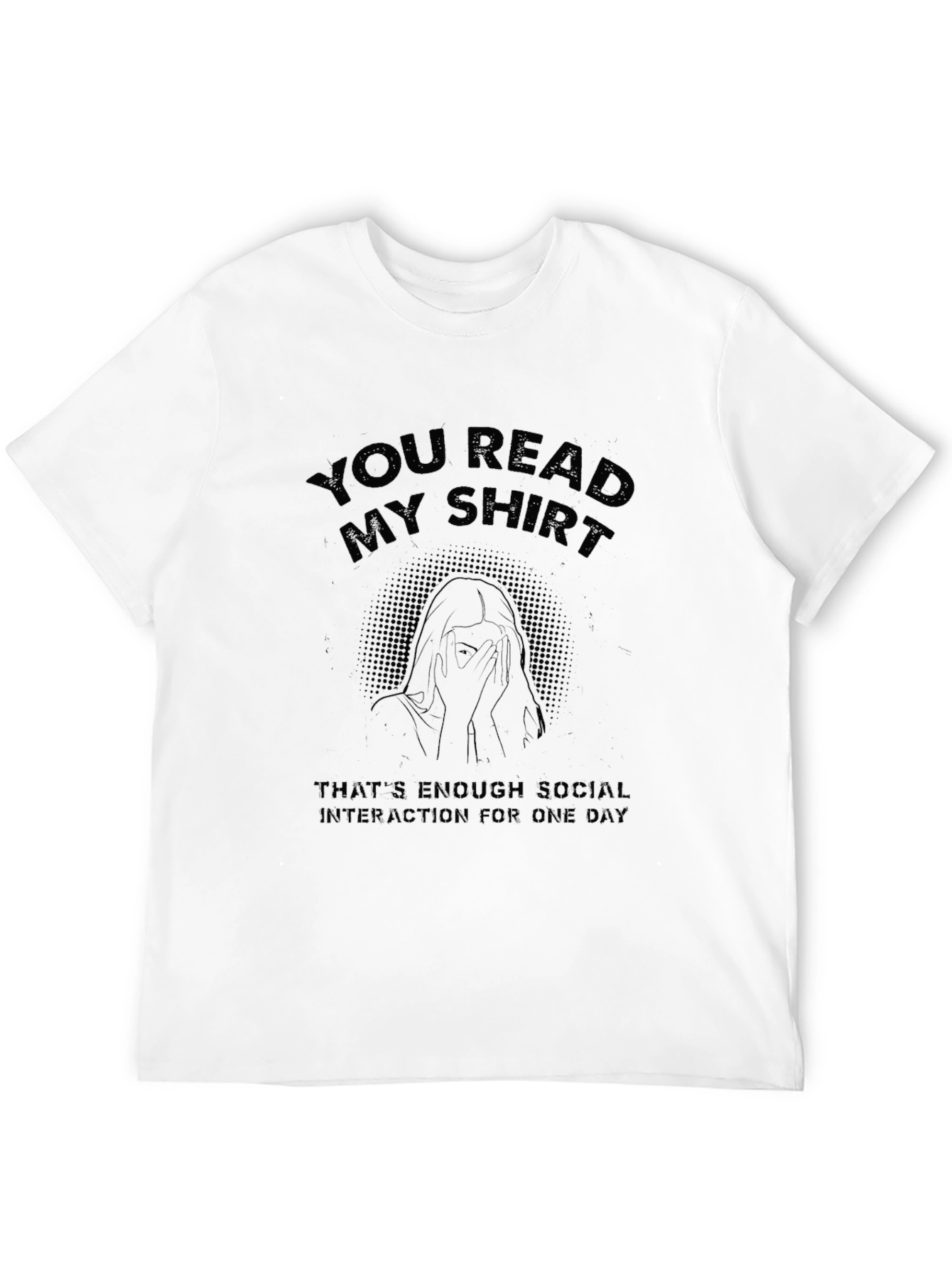 Black Introvert Humor T-Shirt - Social Interaction Tee view 12