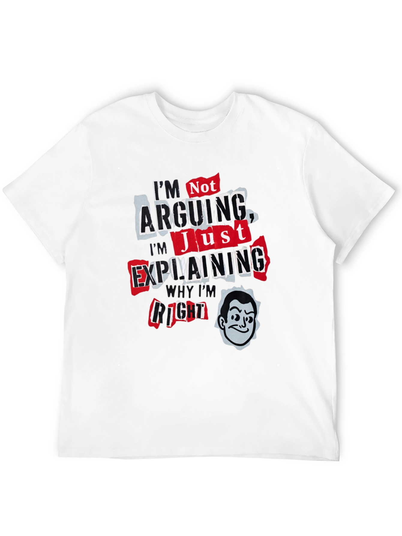 Black Funny Arguing vs Explaining Men's Black T-Shirt view 12