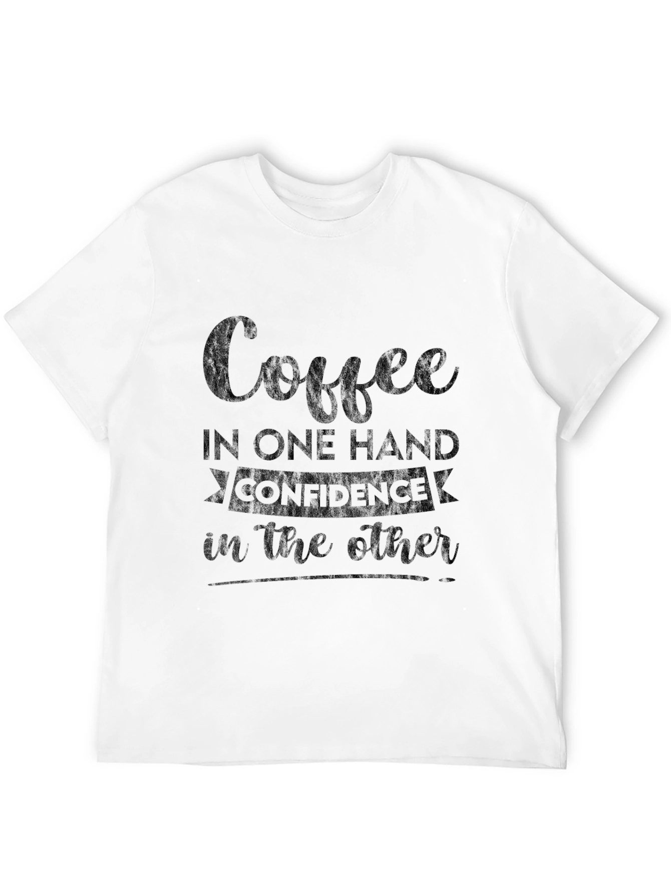 Black Coffee & Confidence Tee - Stylish Graphic T-Shirt view 12