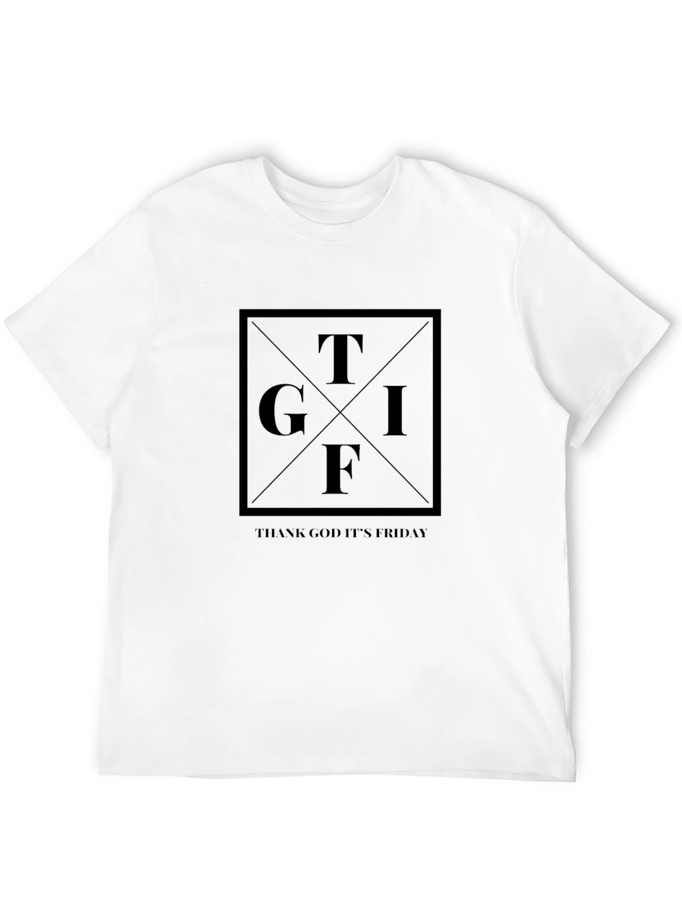 Black TGIF Graphic Tee - Thank God It's Friday - Soft Cotton Blend view 12