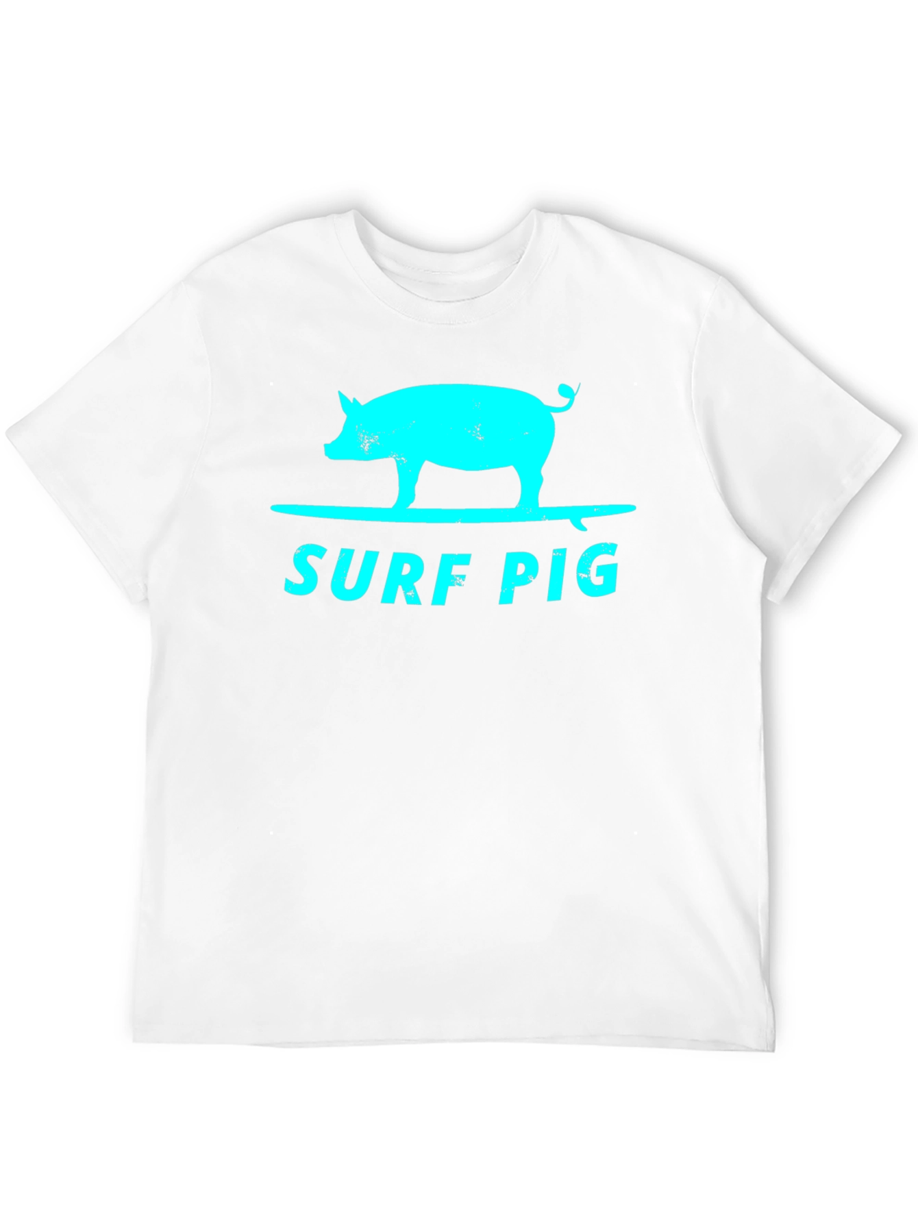 Black Surf Pig Graphic T-Shirt - Cool & Unique Design view 12
