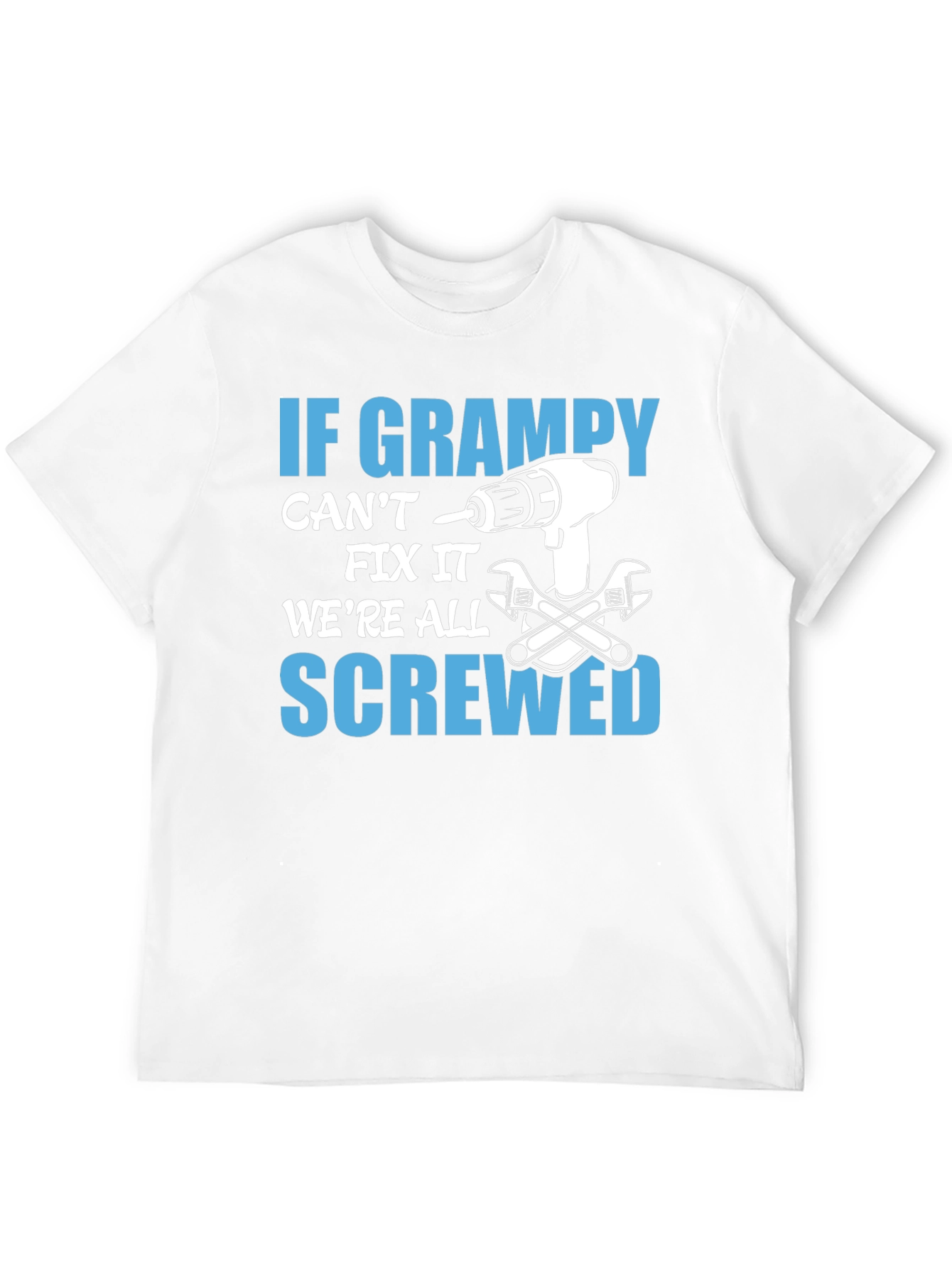 Black If Grampy Can't Fix It T-Shirt view 12