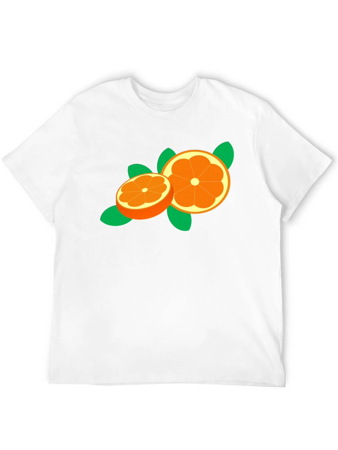 Black Orange Slice Graphic Tee - Trendy Fruit Design view 12