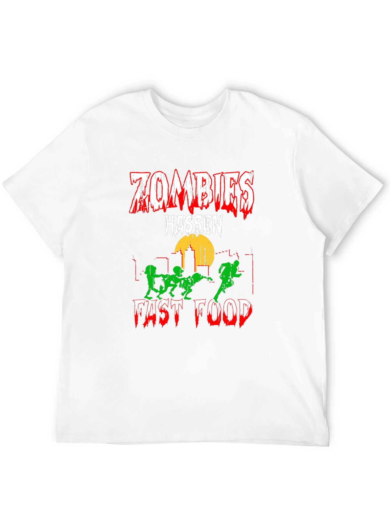 Black Zombies Hassen Fast Food Black T-Shirt view 12