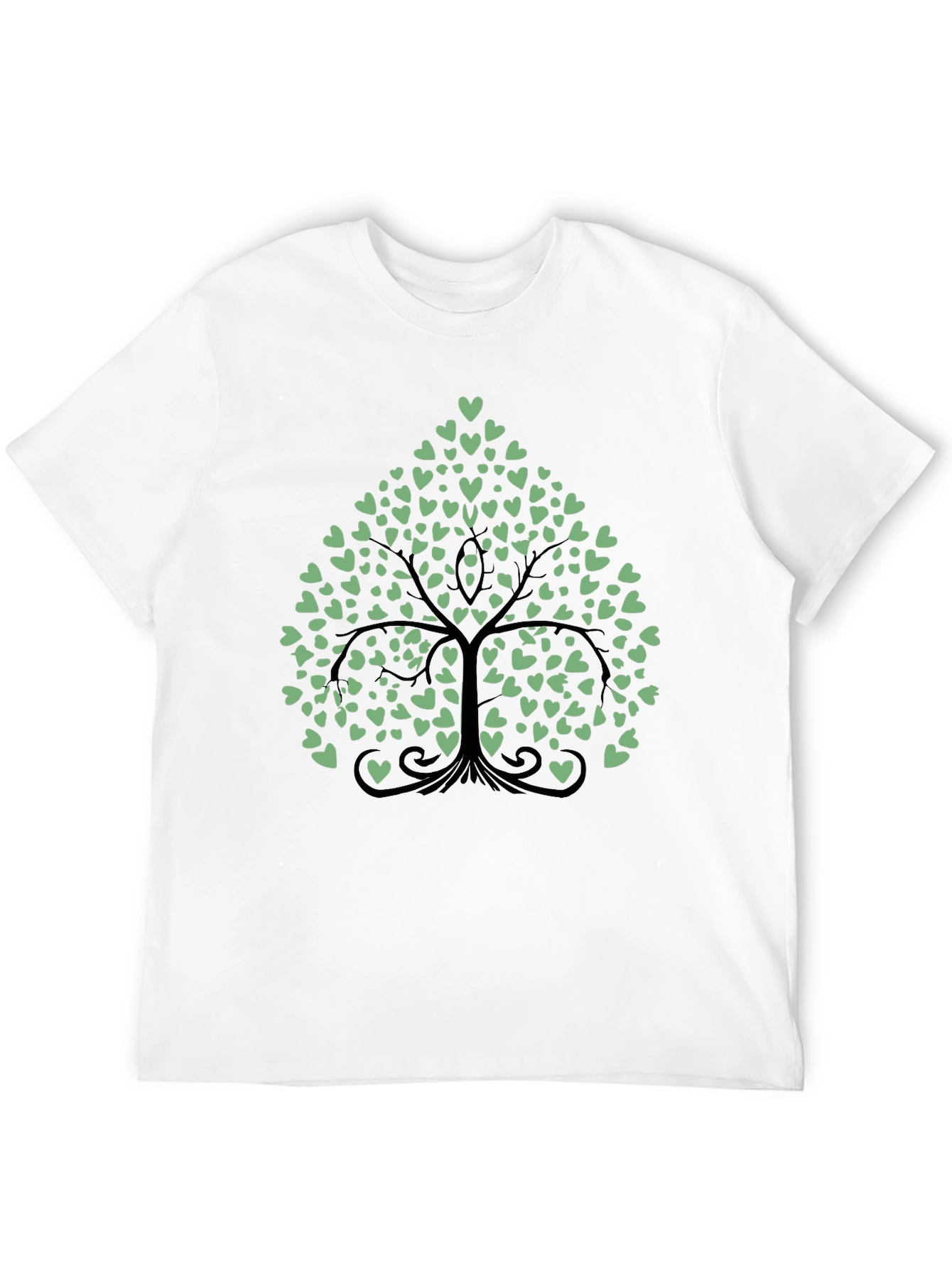 Black Heart Tree Graphic Tee - Stylish Men's Black T-Shirt view 12