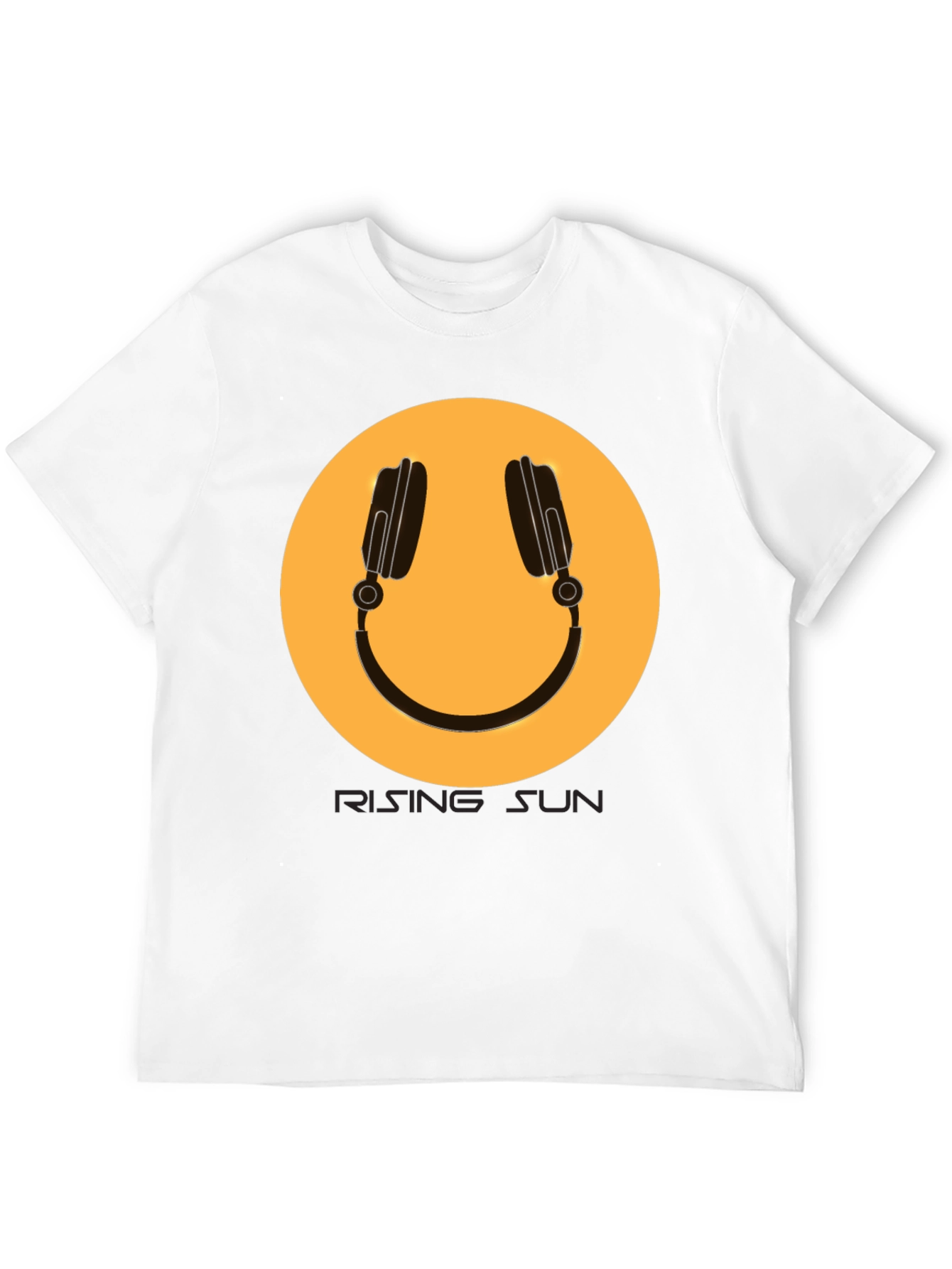 Black Headphone Graphic Tee - Rising Sun Style view 12