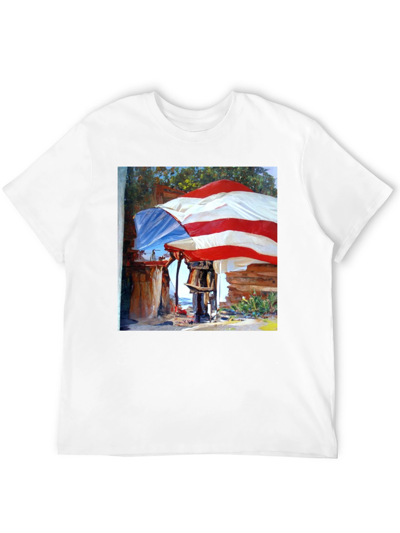 Black Unique Art Print Black T-Shirt view 12