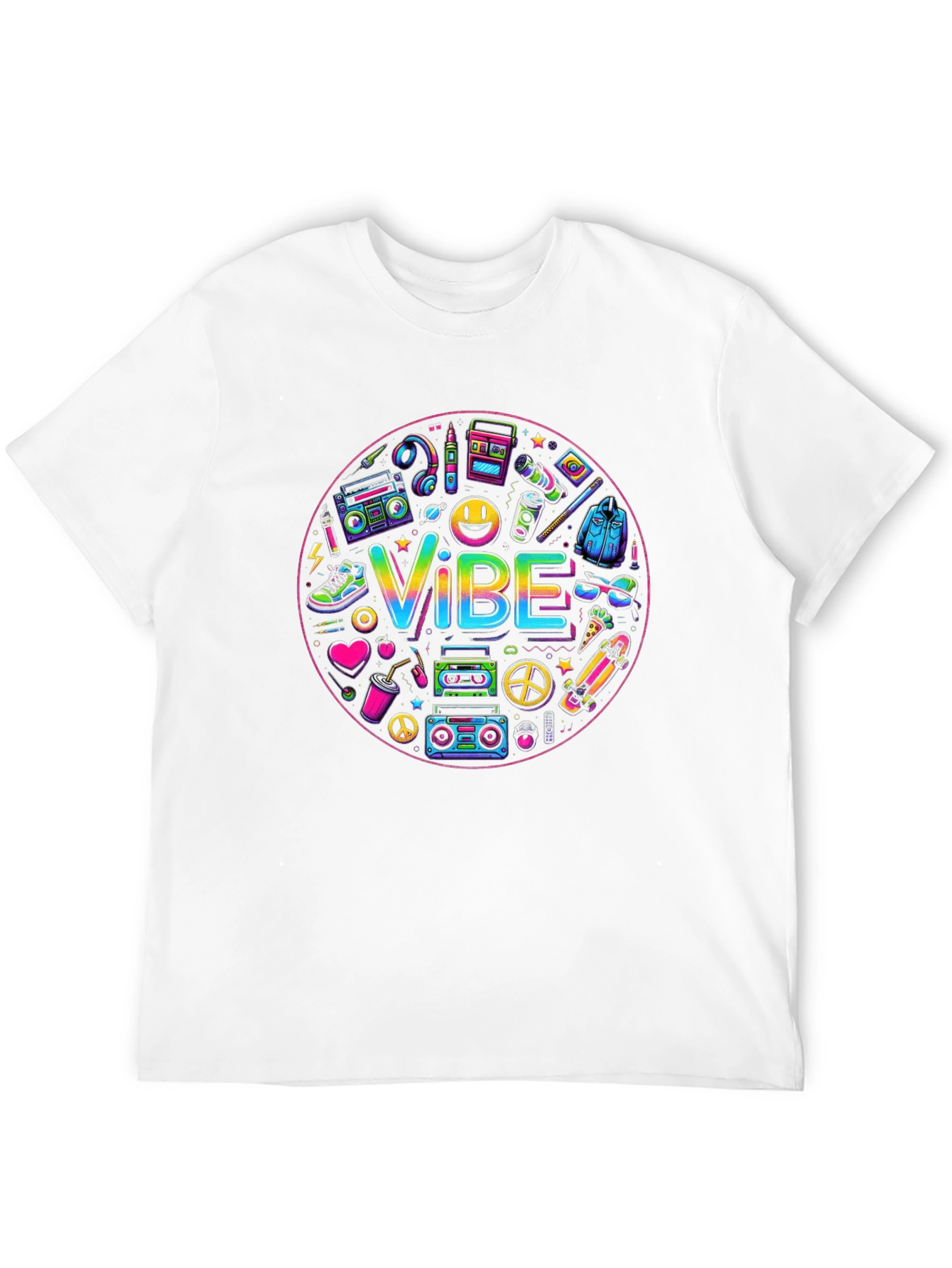 Black Retro Vibe Graphic T-Shirt - Black view 12