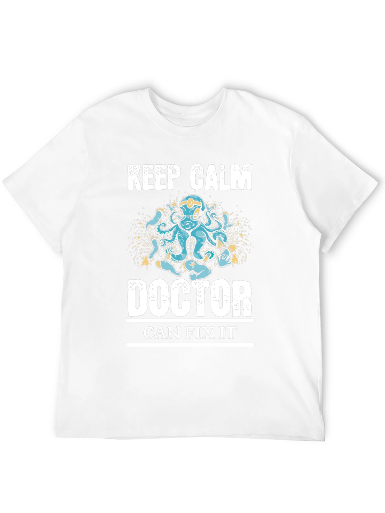 Black Keep Calm Doctor Can Fix It Graphic Tee view 12