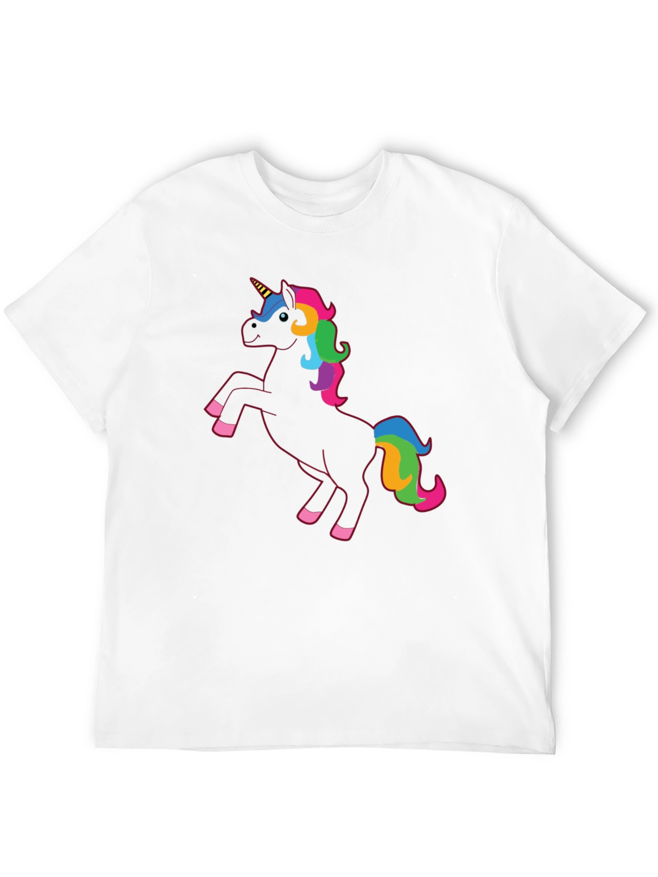 Black Black Unicorn Rainbow Mane T-Shirt view 12