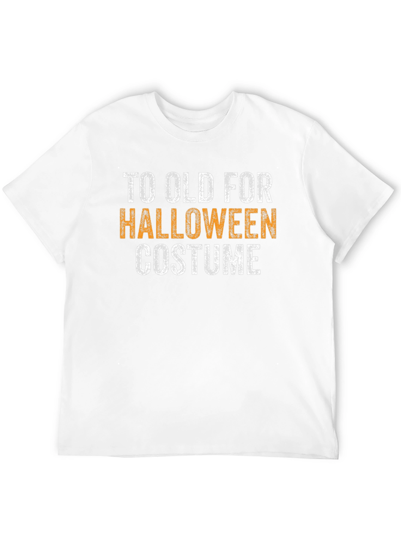 Black Funny Halloween T-Shirt - Too Old For Costume Tee view 12