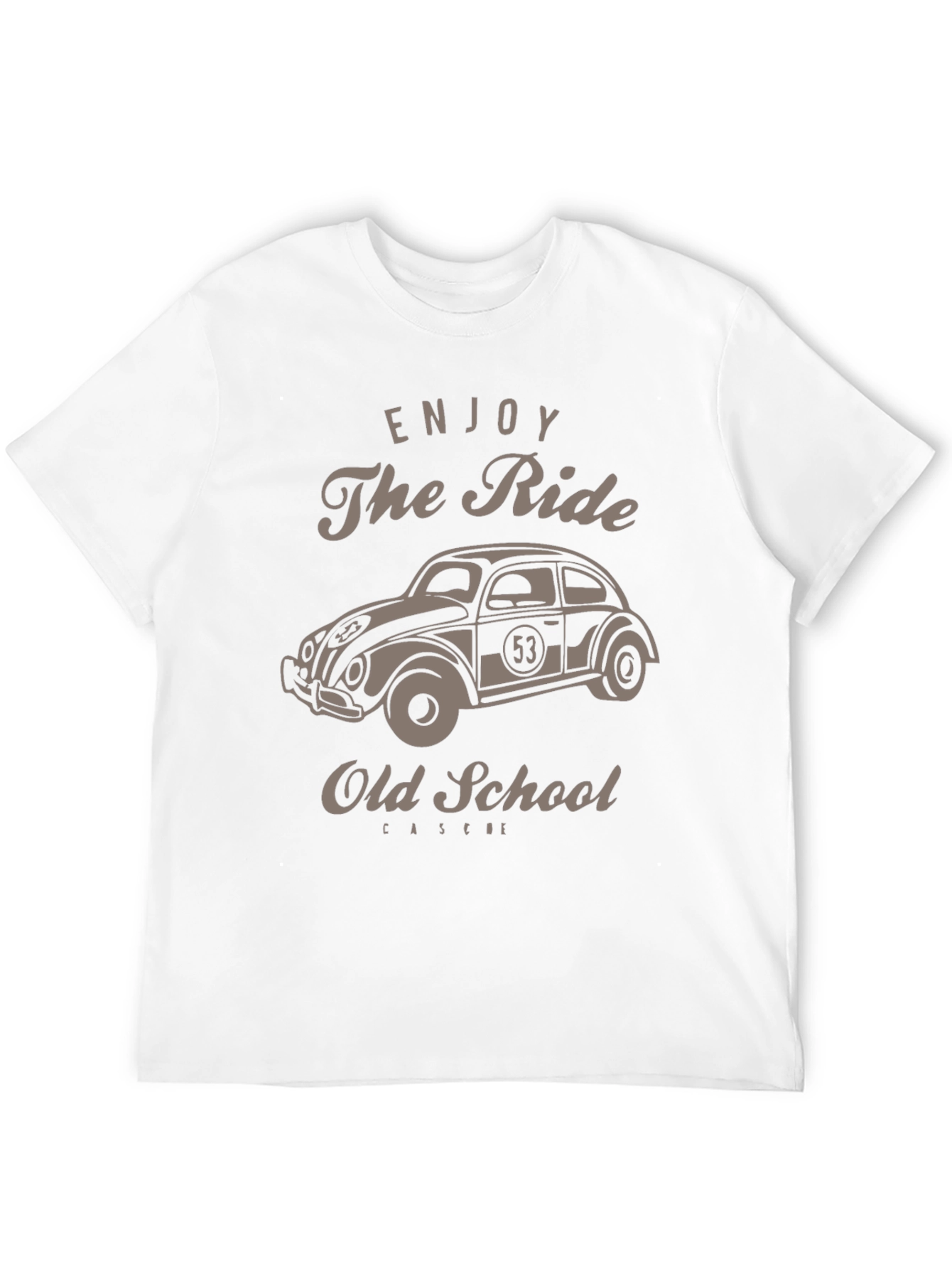Black Enjoy The Ride Old School Car Graphic T-Shirt view 12