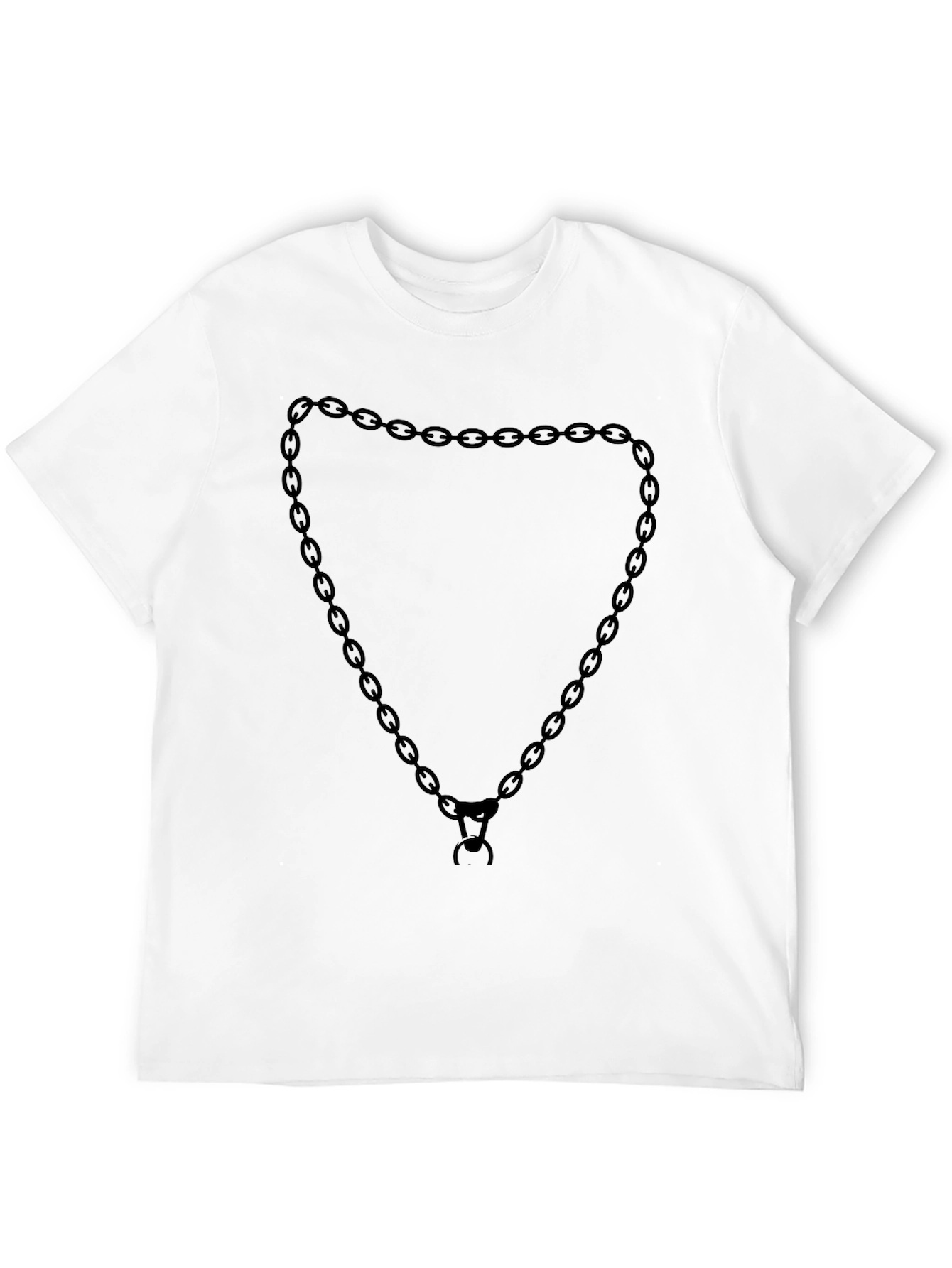 Black Black Chain Heart Graphic Tee - Casual Style view 12
