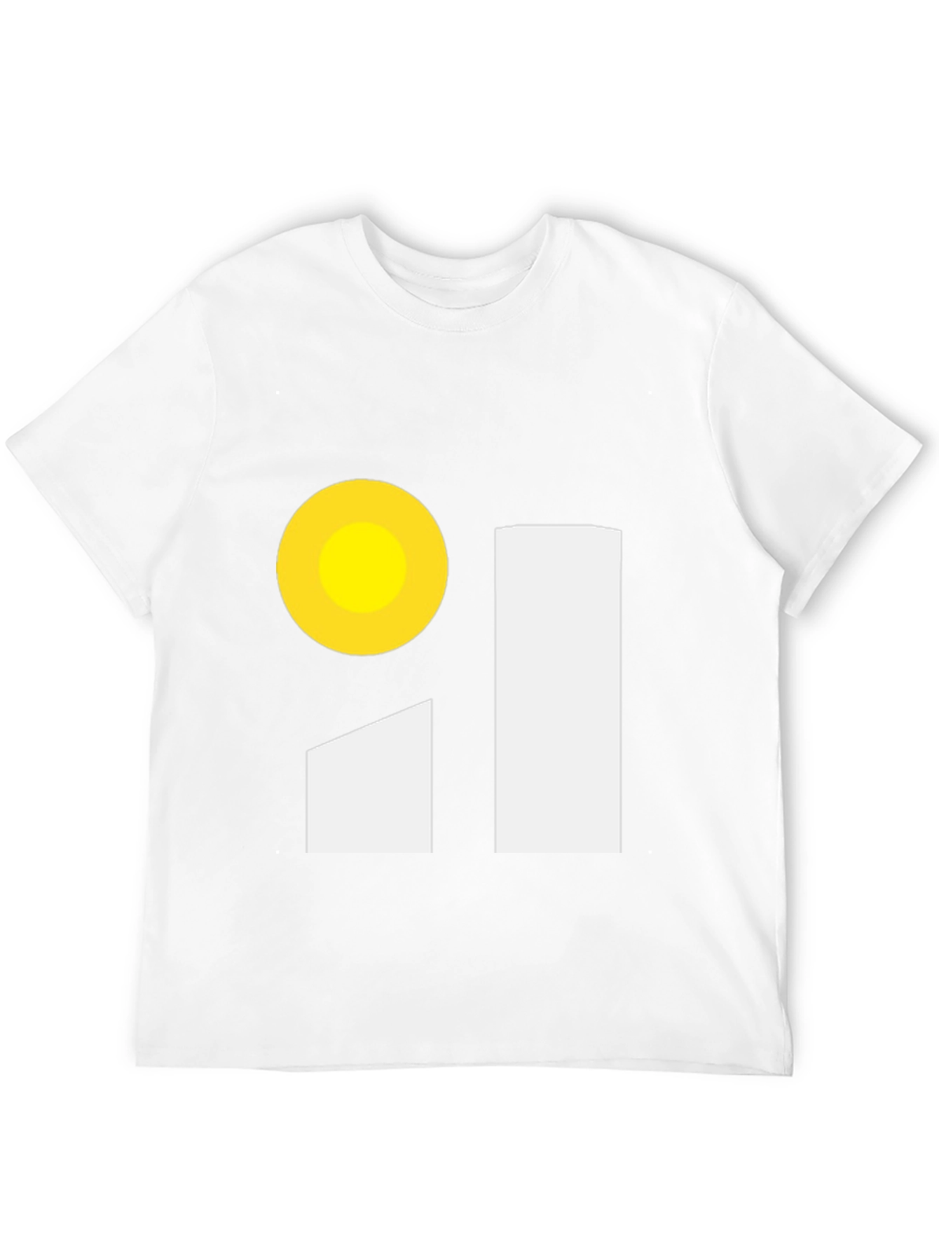 Black Minimalist Graphic Tee - Sun and Bars Design view 12