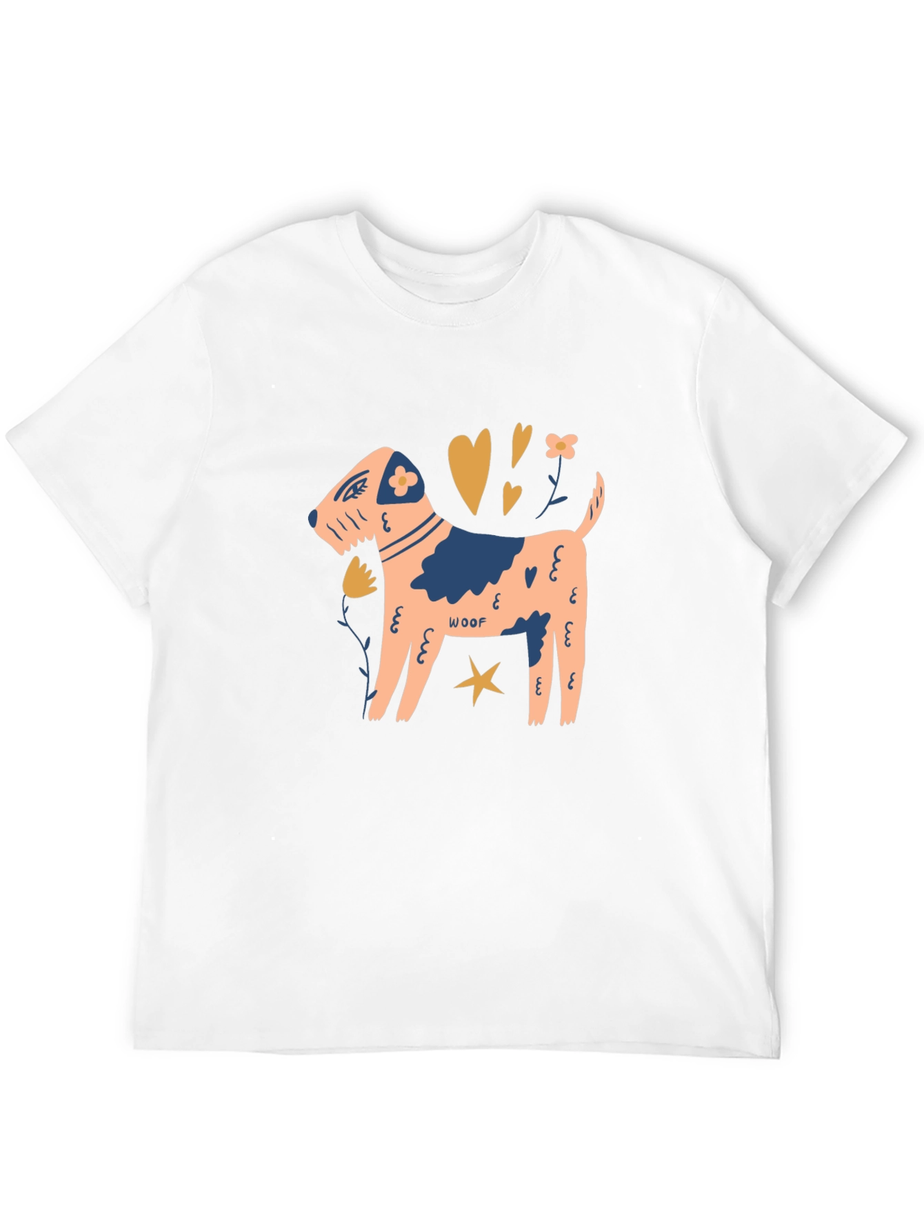 Black Woof Dog Graphic Tee - Stylish Cotton Blend view 12