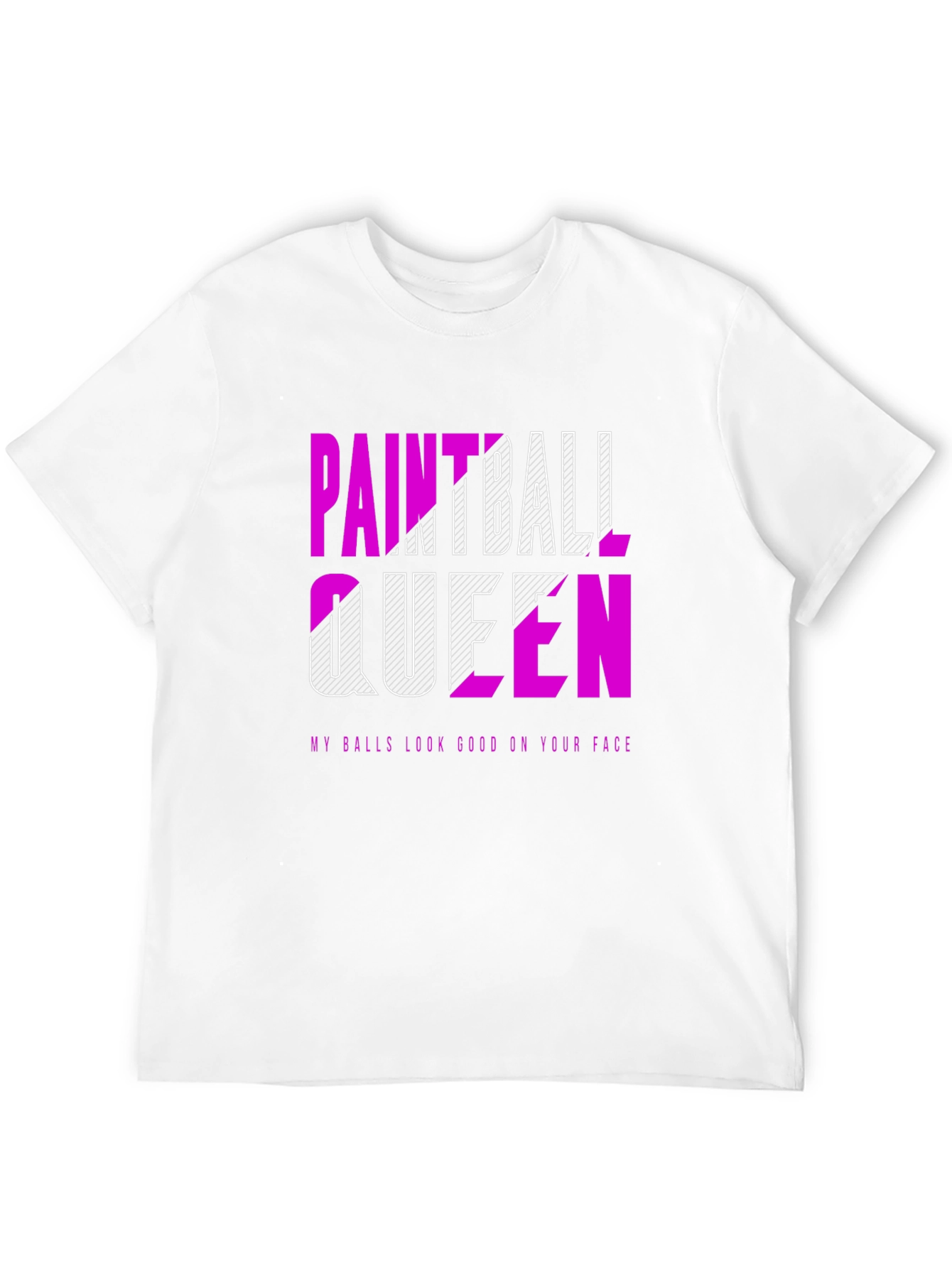 Black Paintball Queen T-Shirt - Funny Graphic Tee view 12