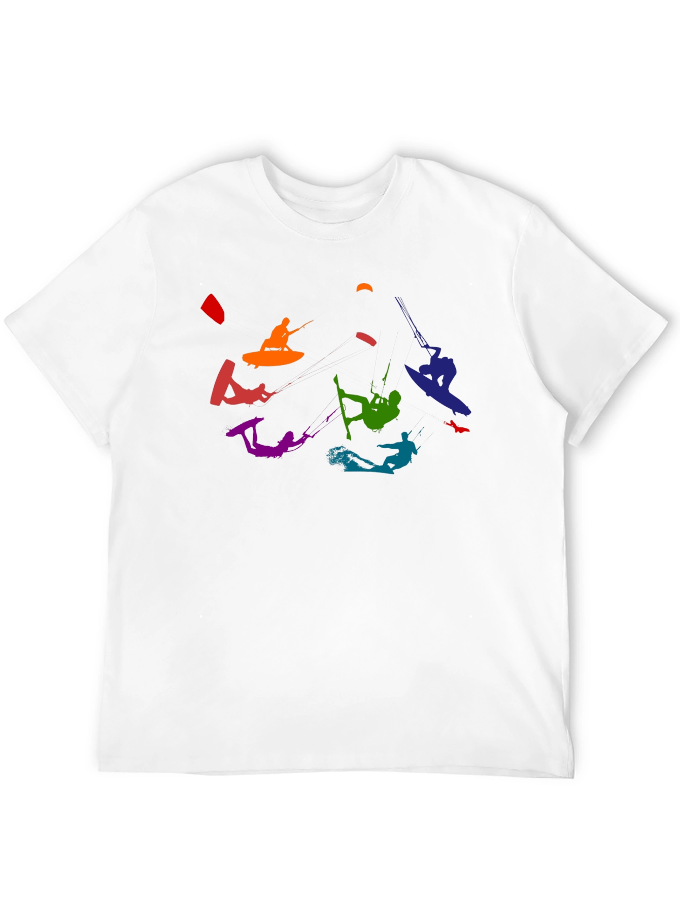 Black Rainbow Kitesurfing Black T-Shirt view 12