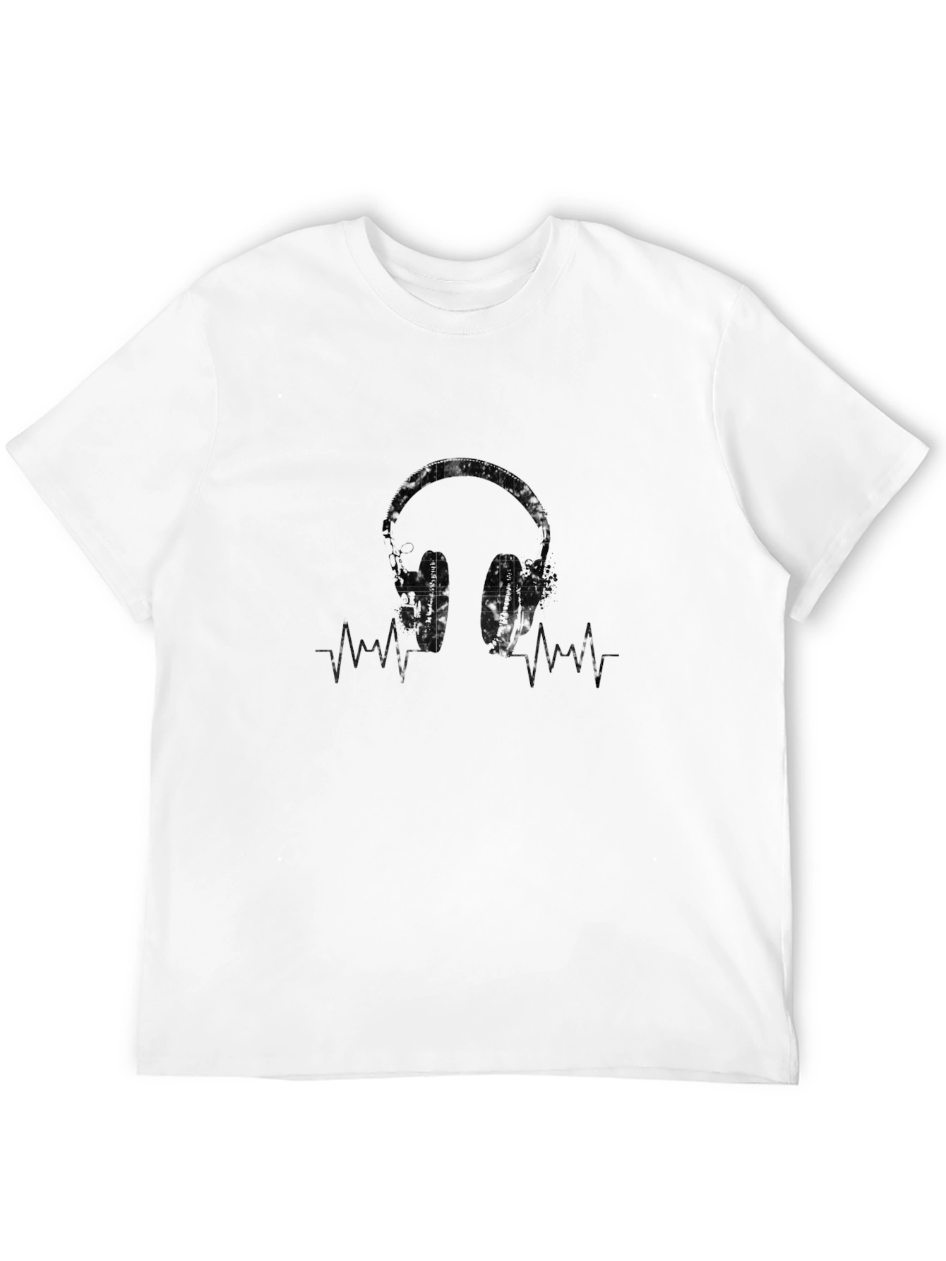 Black Headphones Graphic Tee - Music Lover Shirt view 12