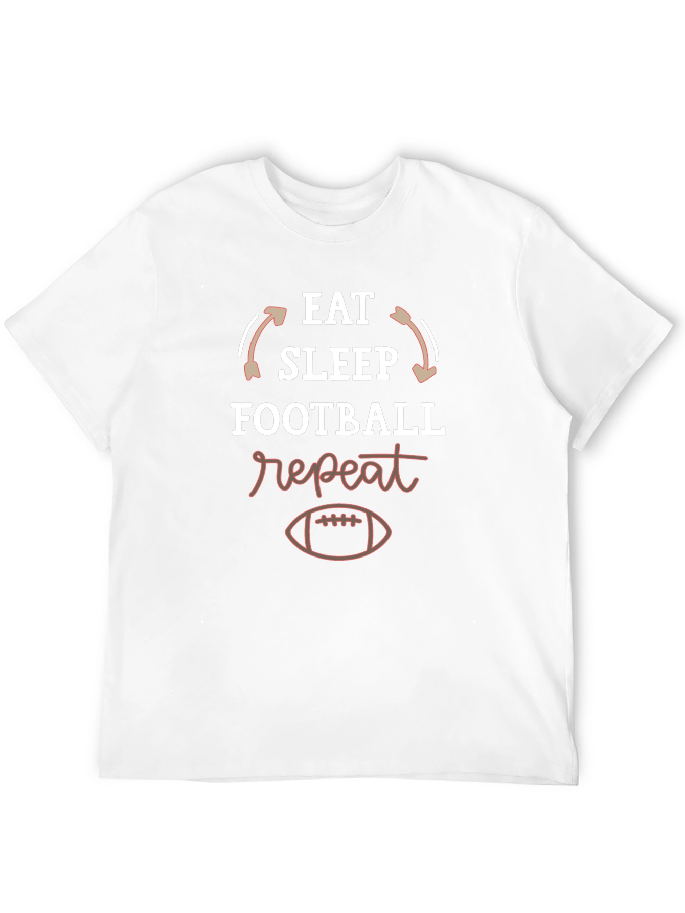 Black Eat Sleep Football Repeat T-Shirt view 12