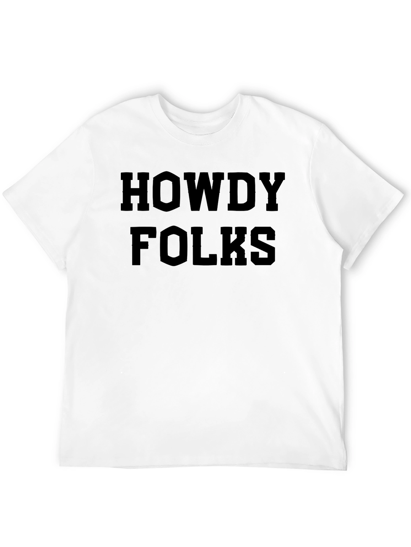 Black Howdy Folks Black T-Shirt - Western Style view 12