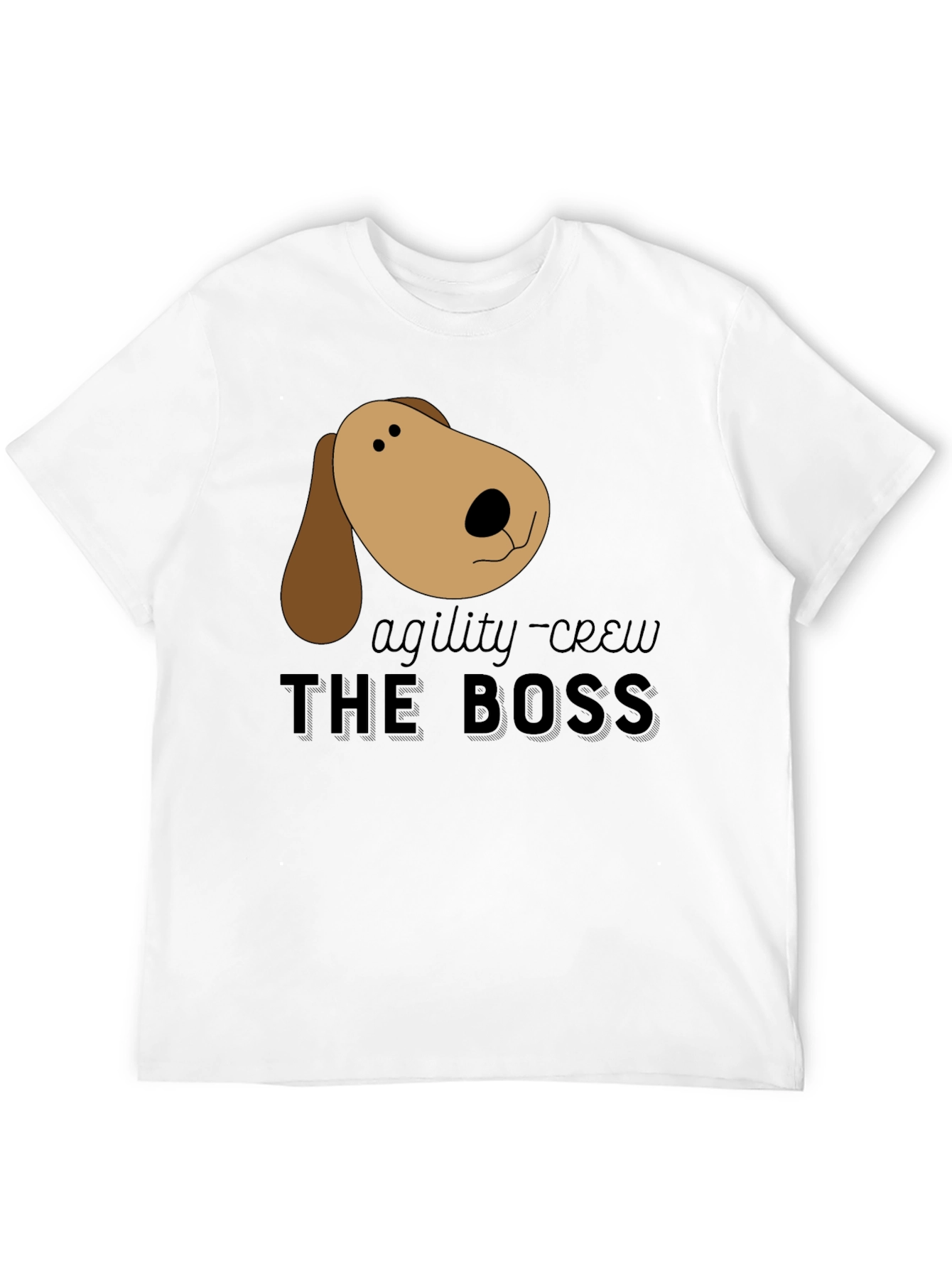 Black Agility Crew Dog Boss Black T-Shirt view 12