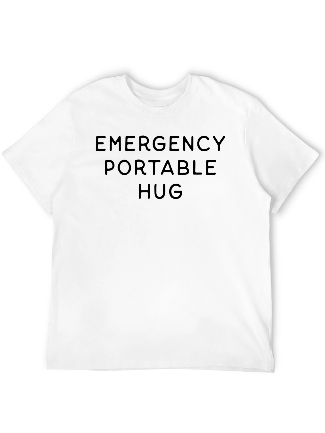 Black Emergency Portable Hug T-Shirt - Soft Comfort Tee view 12