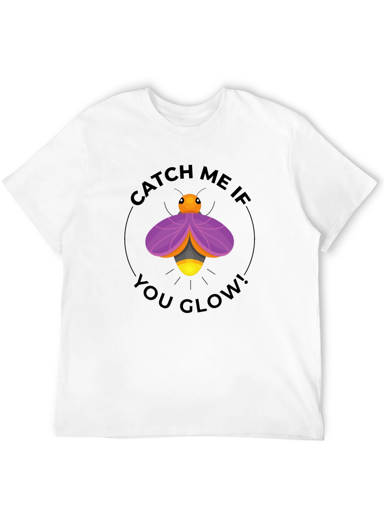 Black Catch Me If You Glow T-Shirt view 12