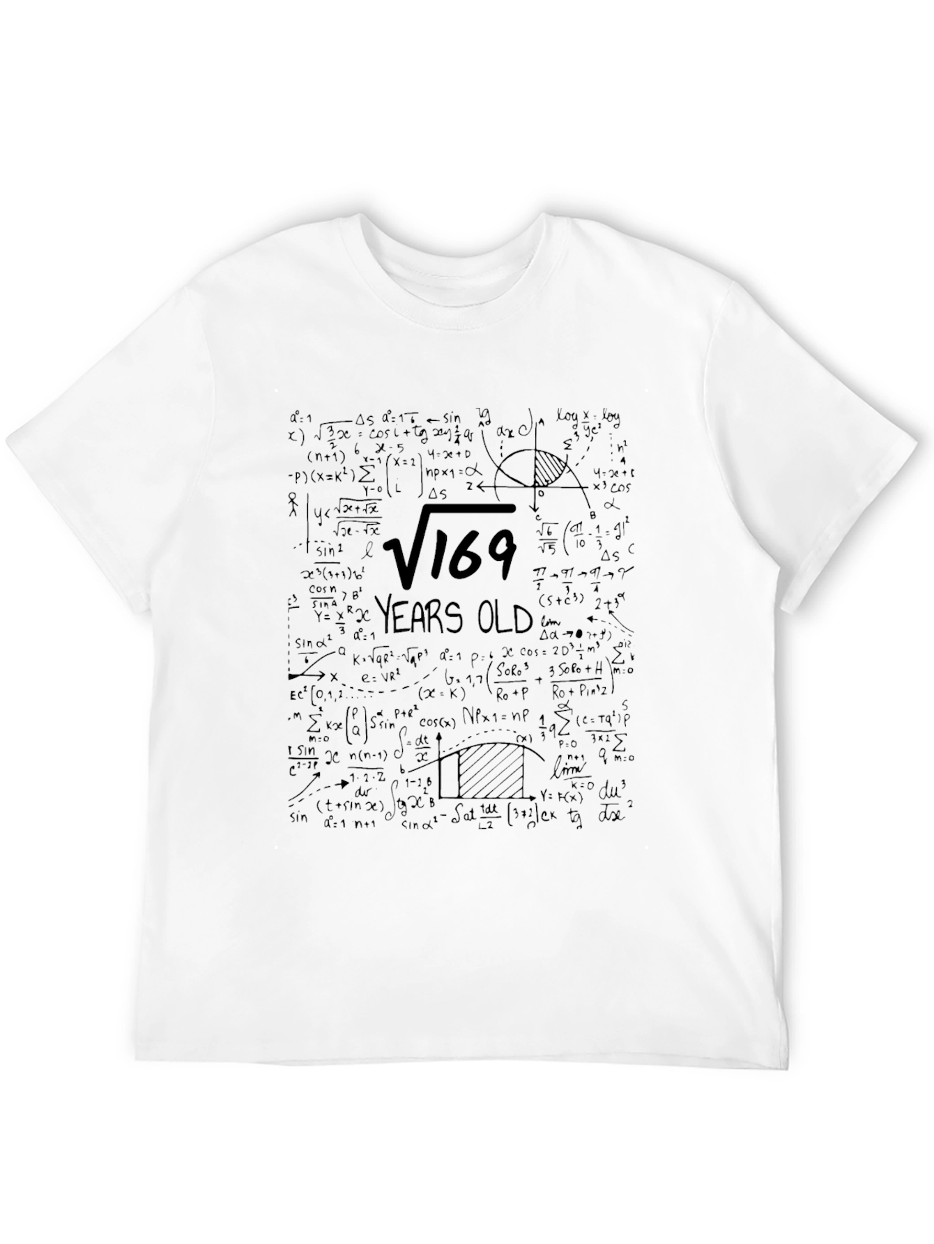 Black 13 Years Old Math Equation T-Shirt view 12
