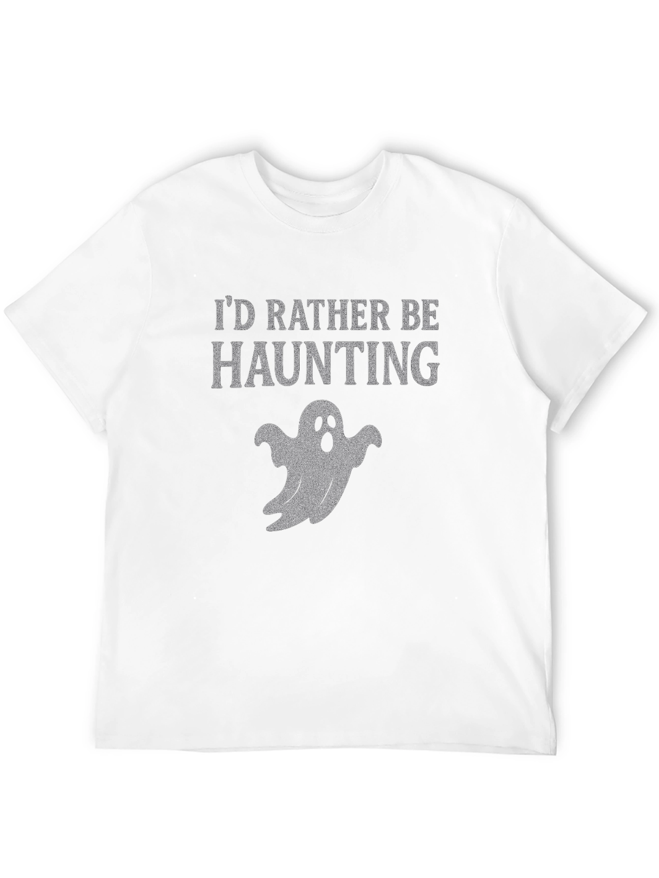 Black I'd Rather Be Haunting Ghost T-Shirt view 12