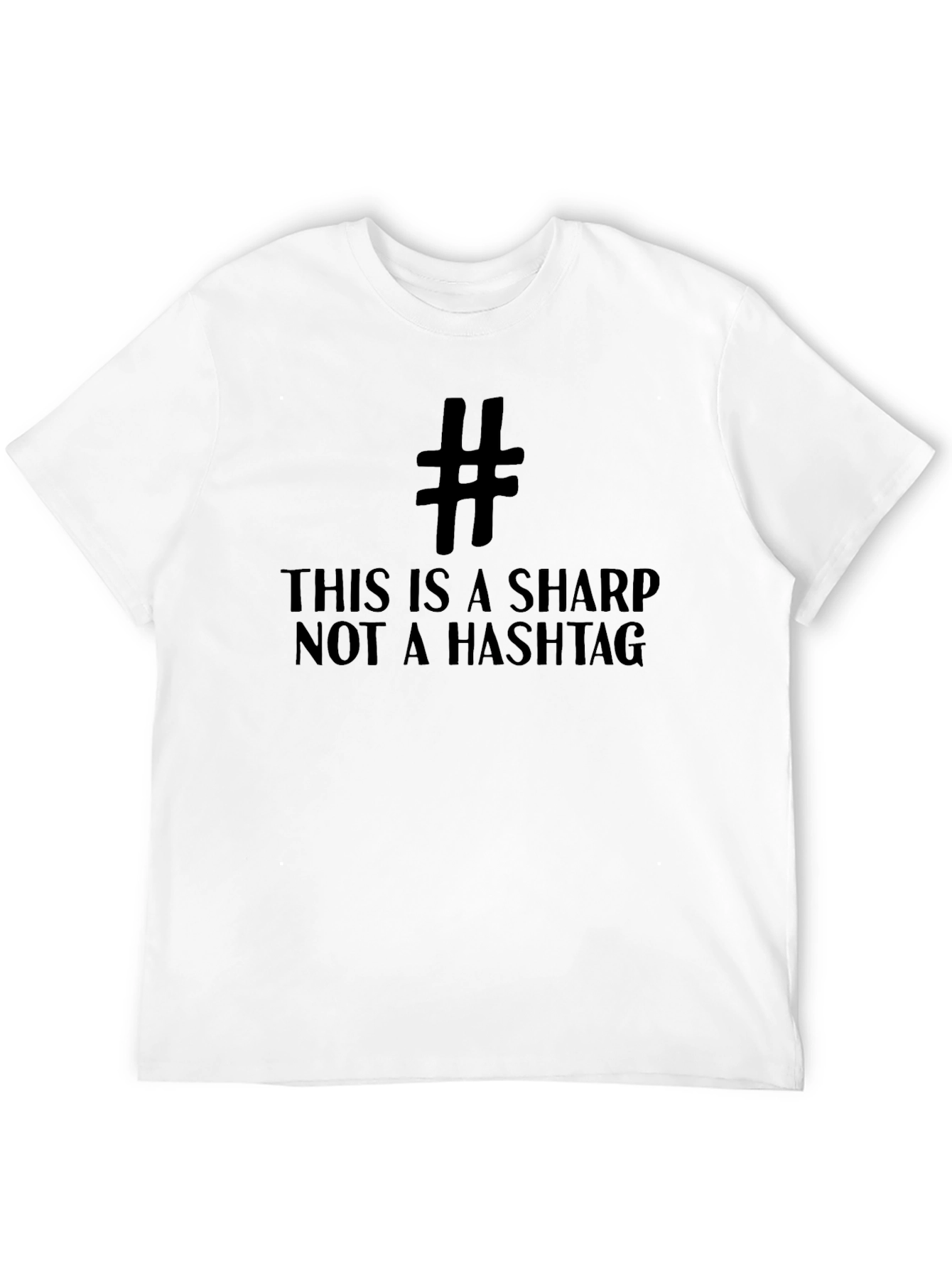Black Sharp Not a Hashtag Black T-Shirt view 12