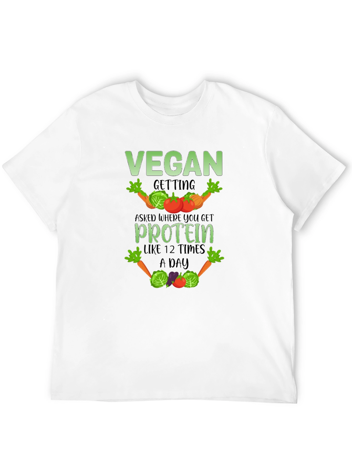 Black Vegan Protein Graphic T-Shirt view 12