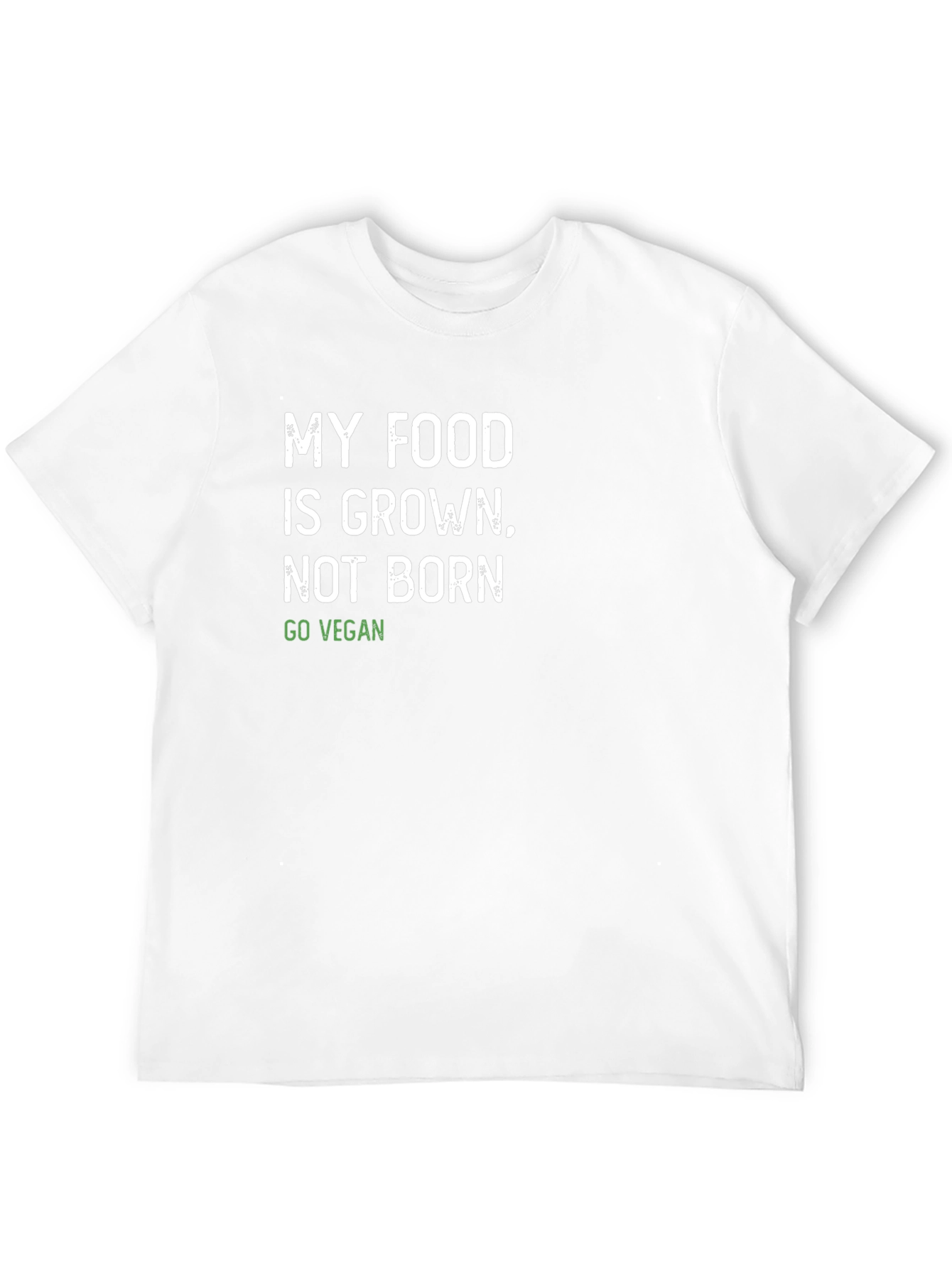 Black Vegan T-Shirt - My Food is Grown, Not Born view 12