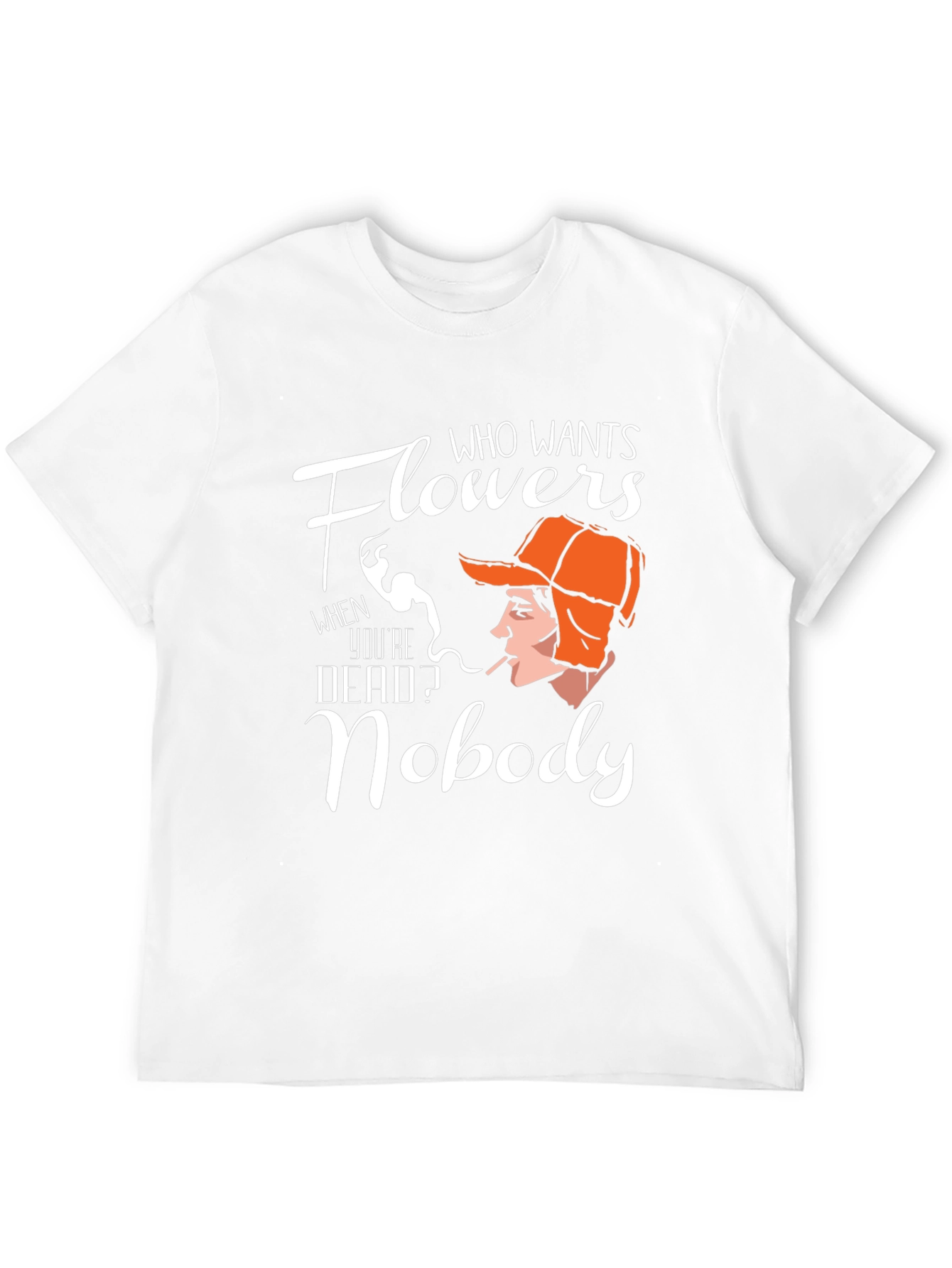 Black Flowers Nobody T-Shirt view 12