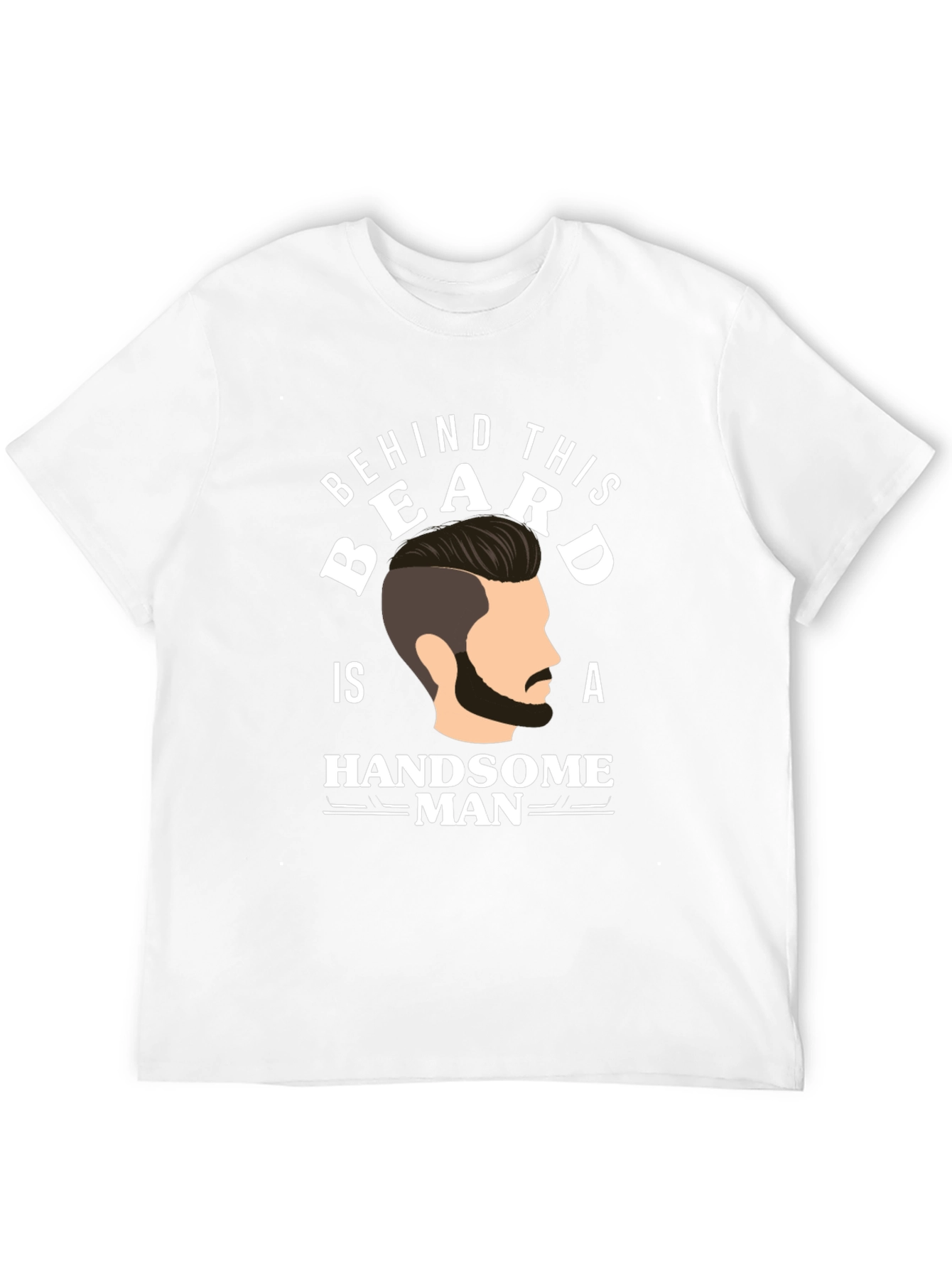 Black Behind This Beard Handsome Man Graphic T-Shirt view 12
