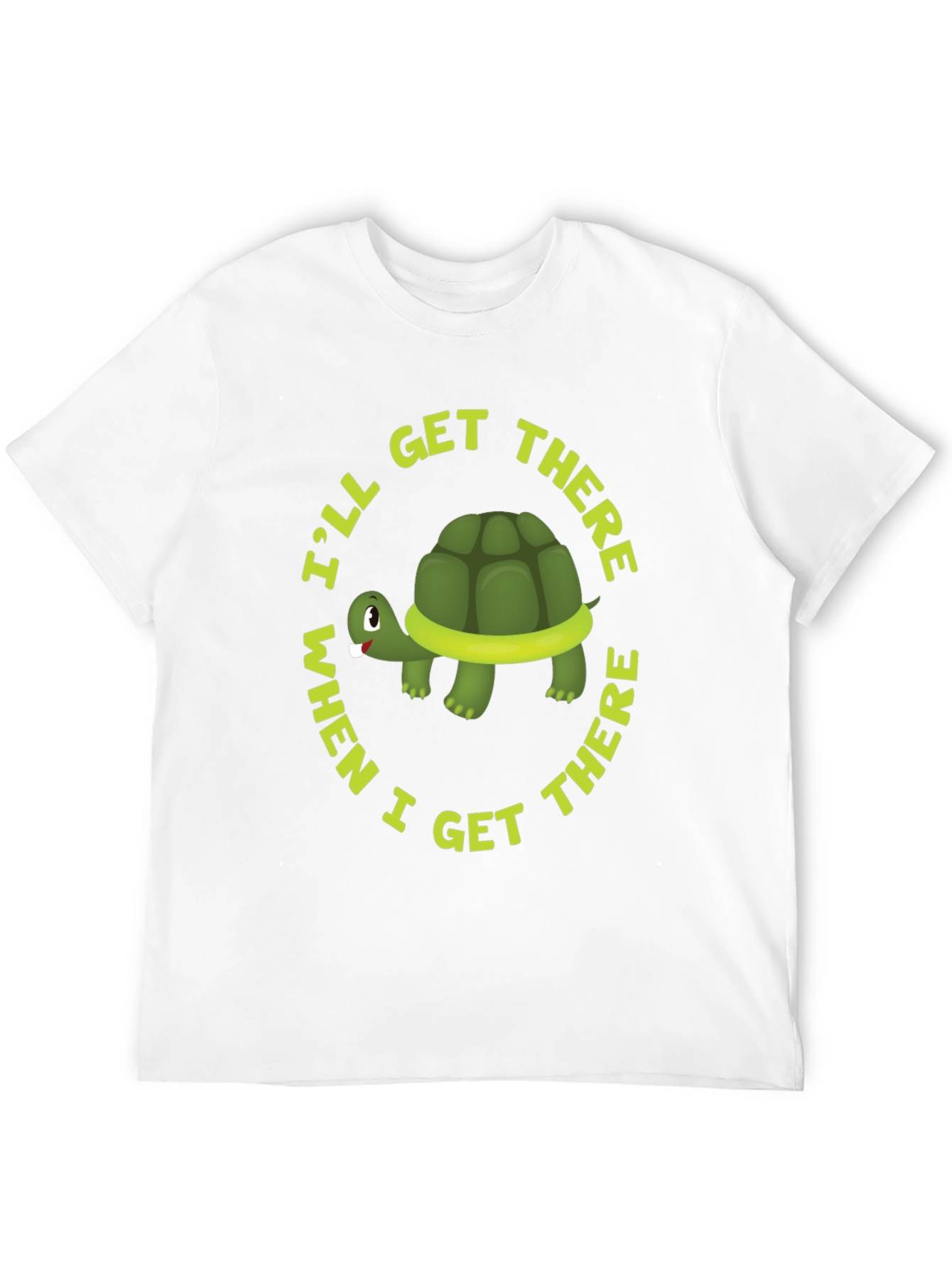 Black Funny Turtle Graphic T-Shirt - I'll Get There When I Get There view 12