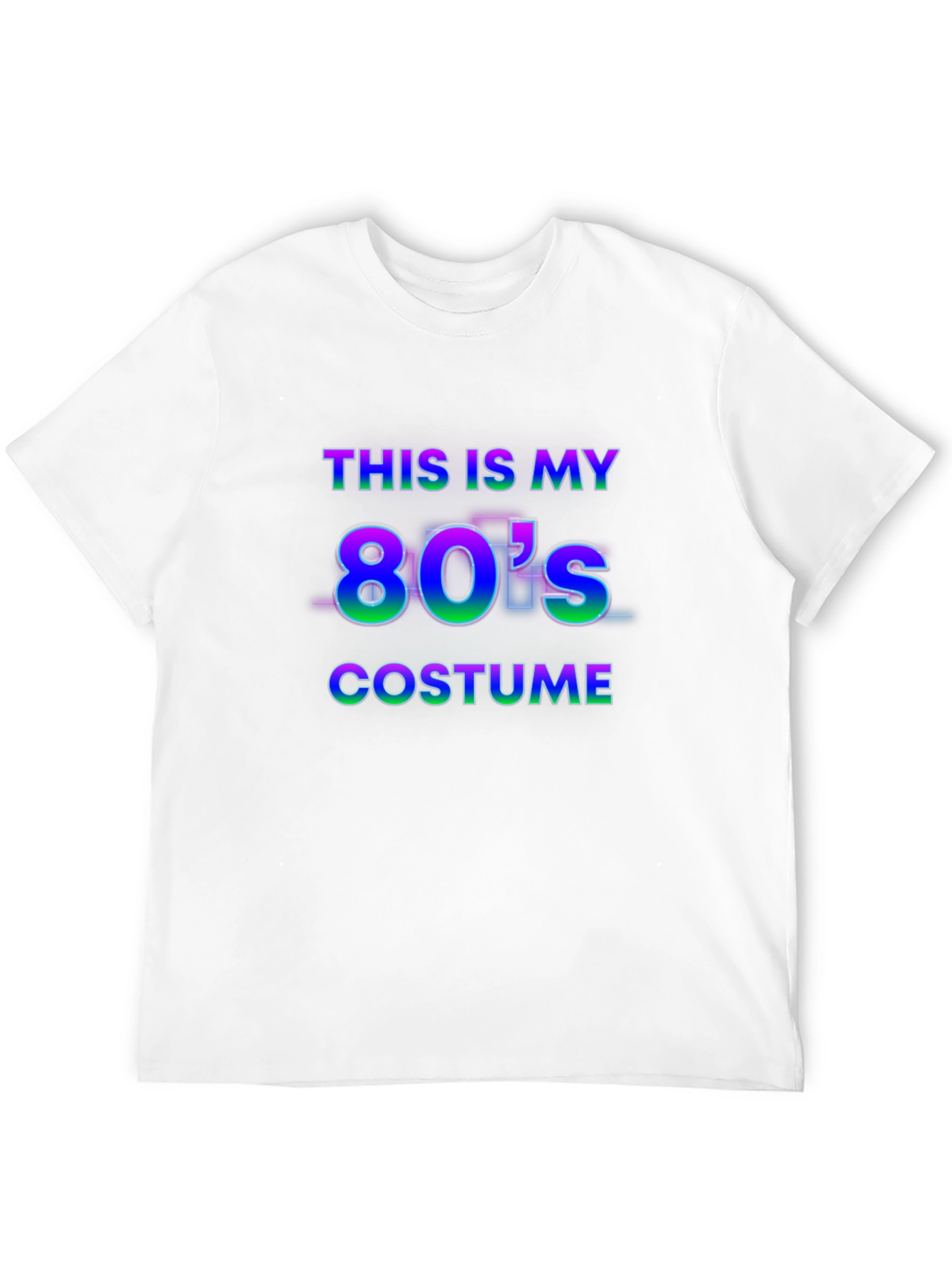 Black Retro 80's Costume T-Shirt view 12