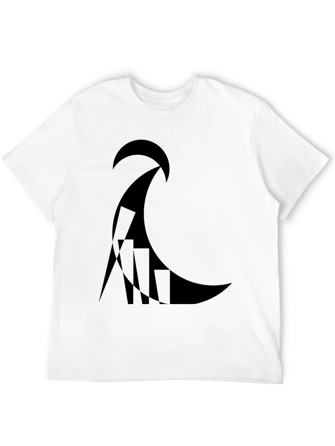 Black Abstract Graphic Black T-Shirt view 12