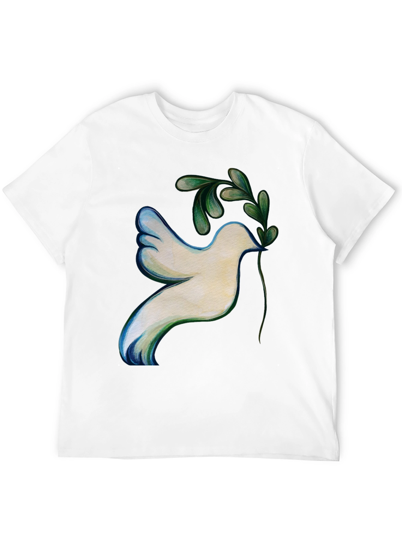 Black Dove of Peace Graphic Tee - Unisex Black T-Shirt view 12