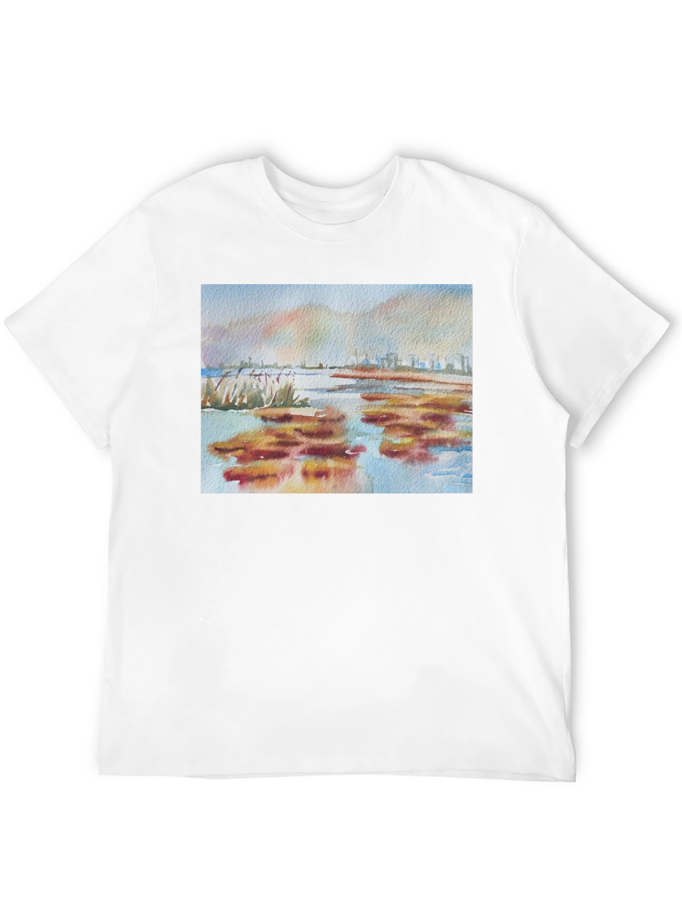 Black Watercolor Landscape Tee - Artistic Comfort view 12