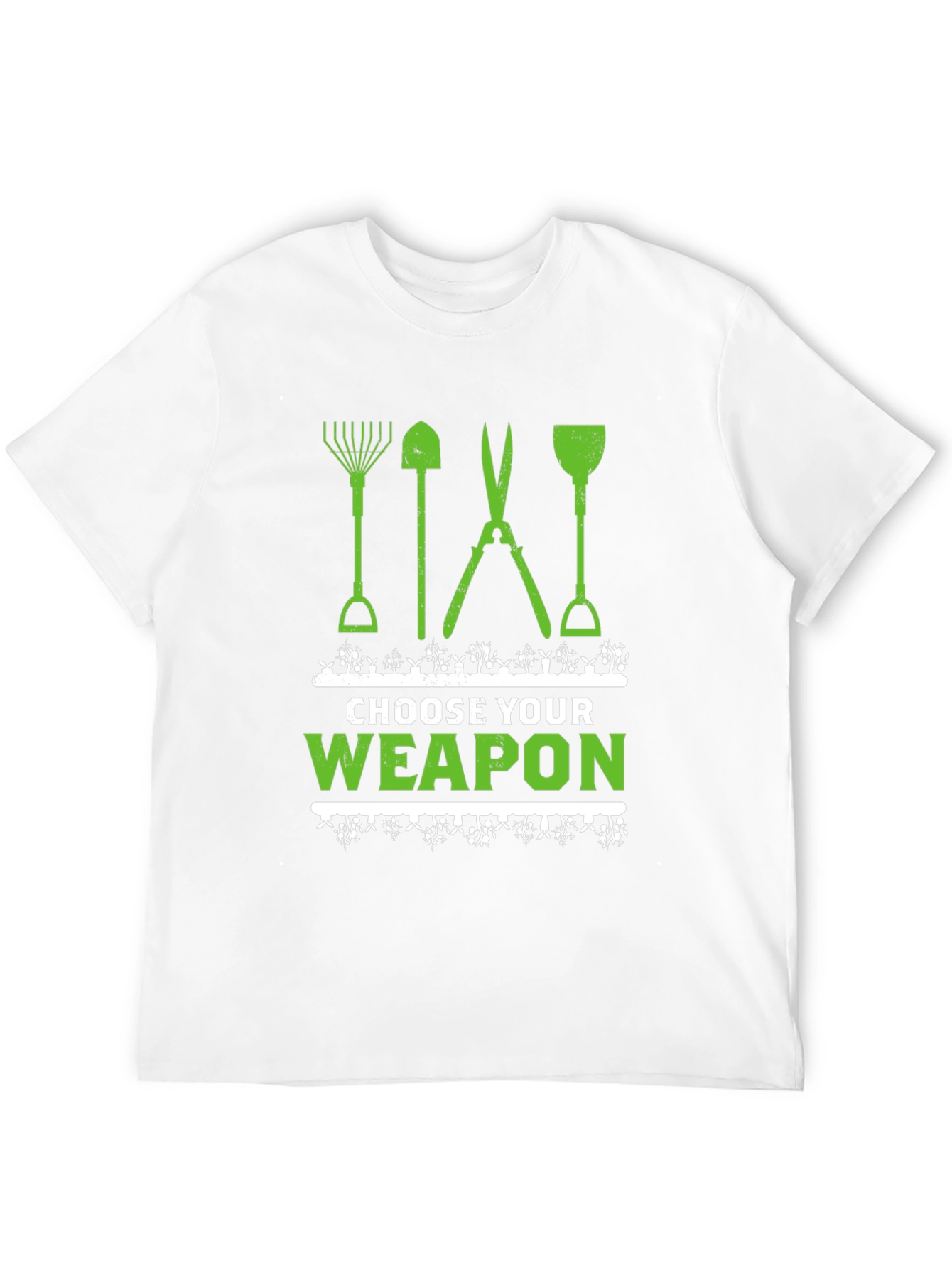 Black Choose Your Weapon Gardening T-Shirt view 12